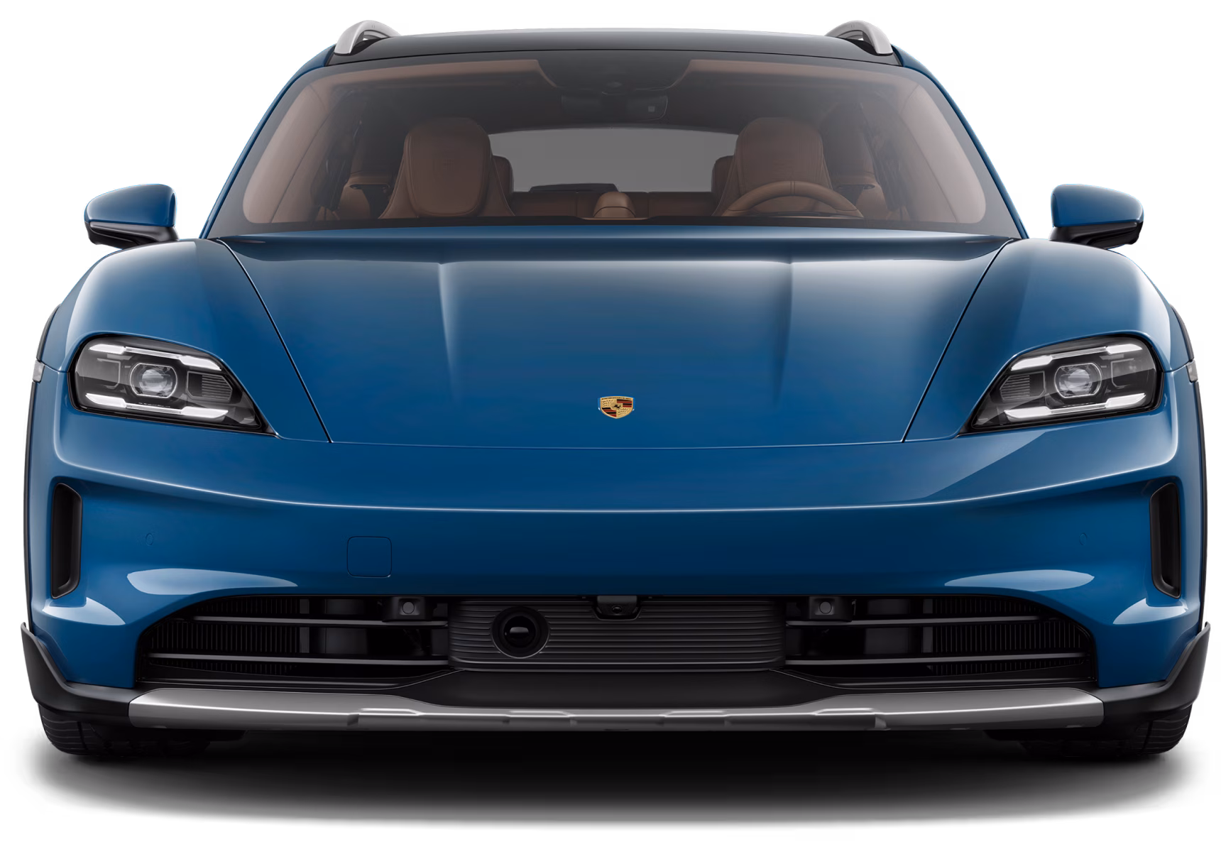 Front view of the Porsche Taycan 4S Cross Turismo.