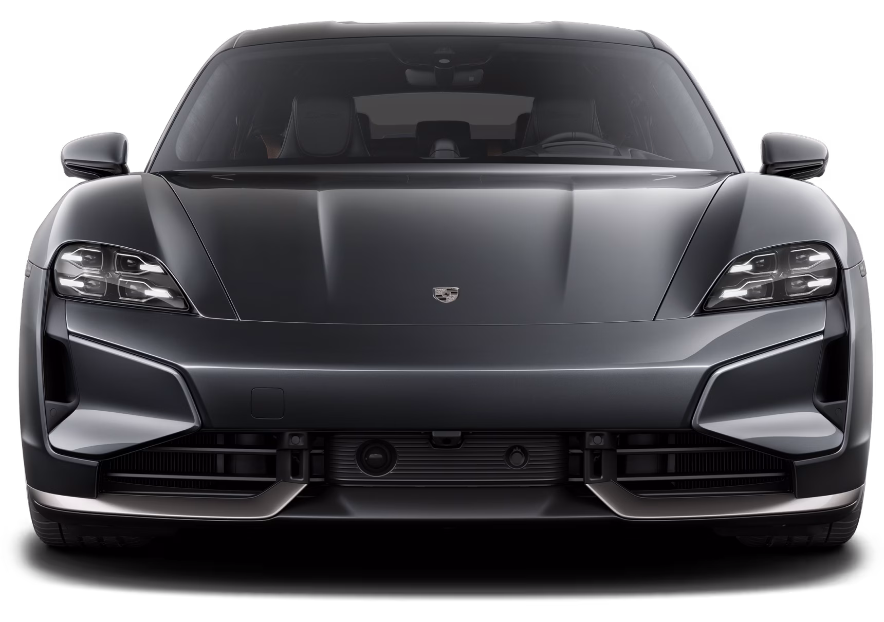 Front view of the Porsche Taycan Turbo Sport Turismo.