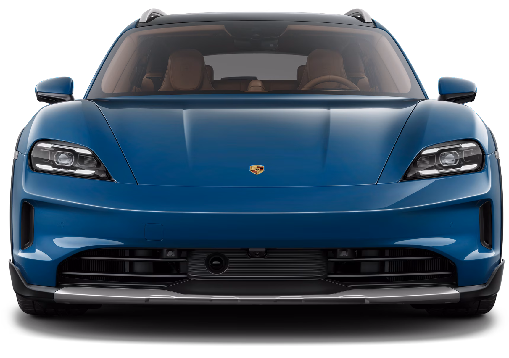 Front view of the Porsche Taycan 4S Cross Turismo.