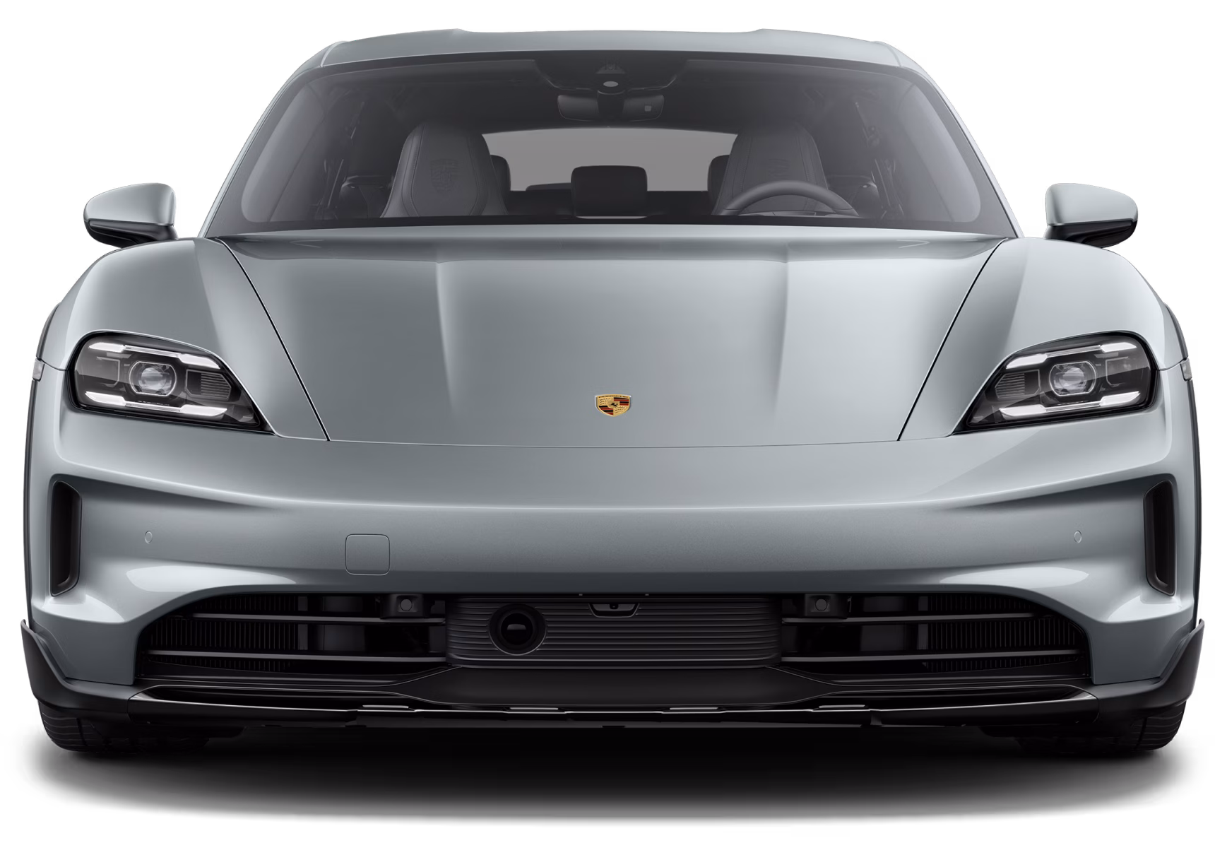 Le Porsche Taycan 4 Cross Turismo vu de face.