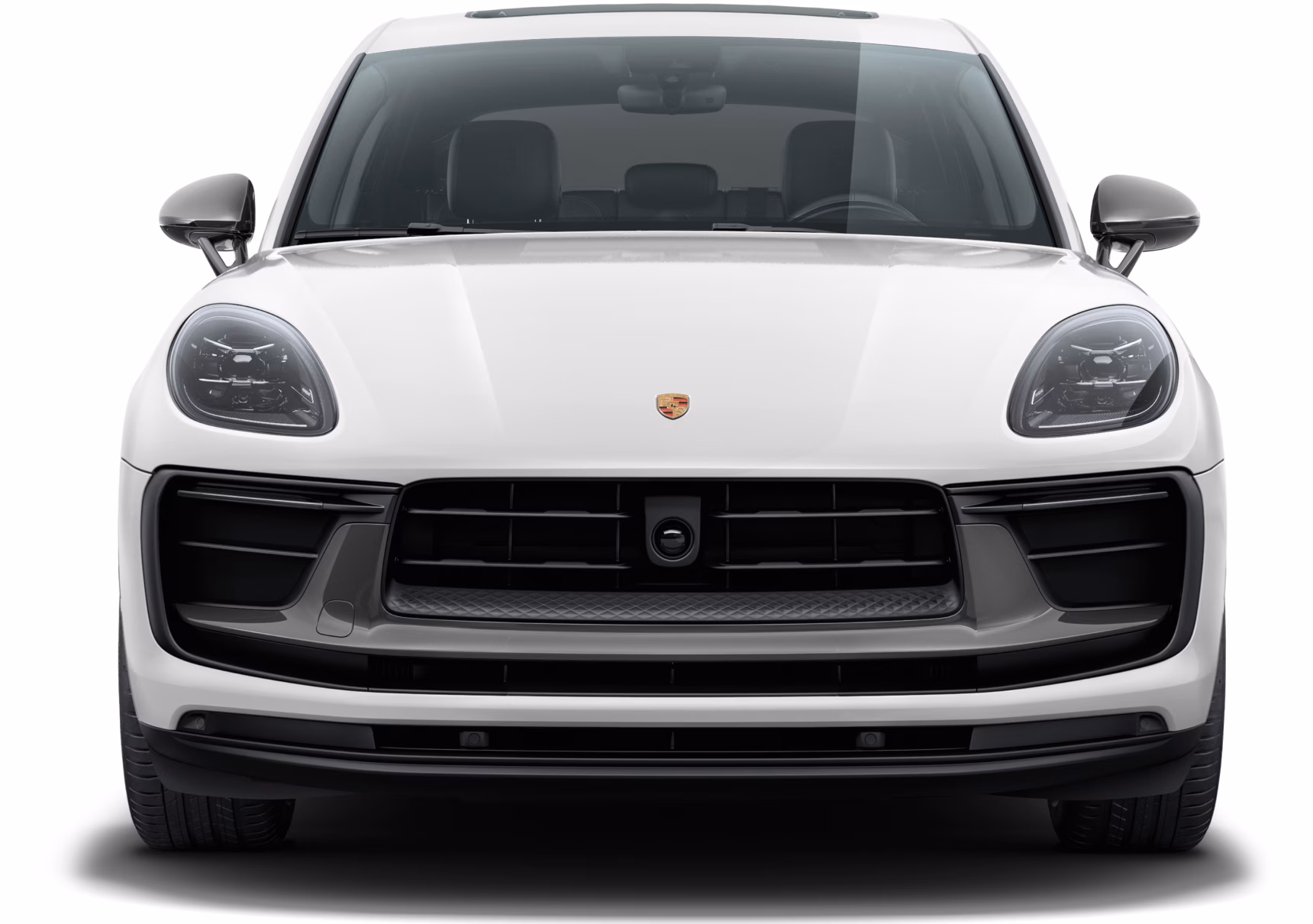 Porsche Macan T in White. Front view.