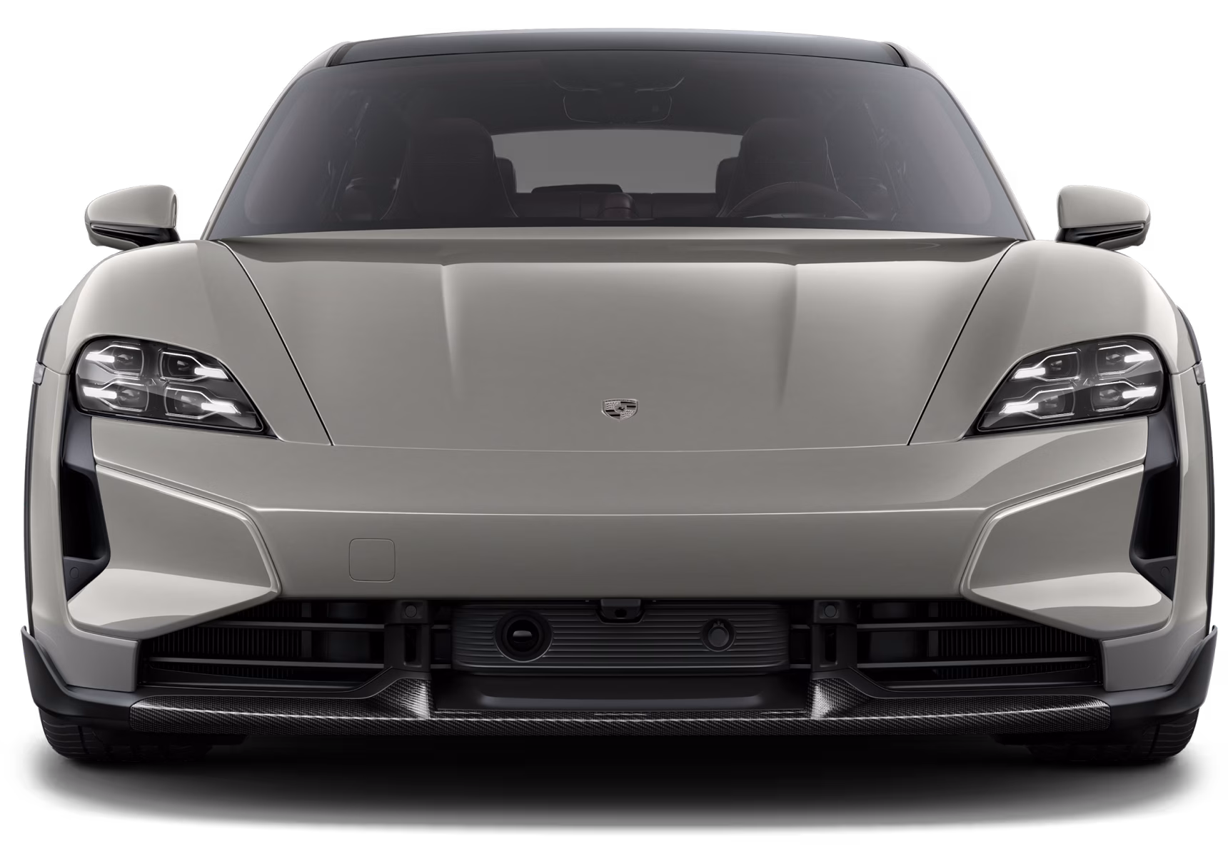 Front view of the Porsche Taycan Turbo S Cross Turismo.