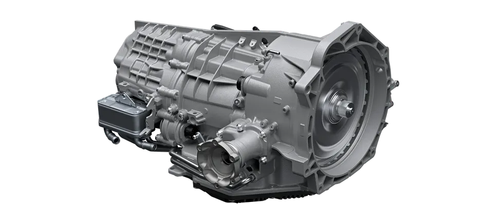 Graphic of the 7-speed Porsche Doppelkupplung (dual-clutch transmission — PDK) in the Porsche 911 GT3.