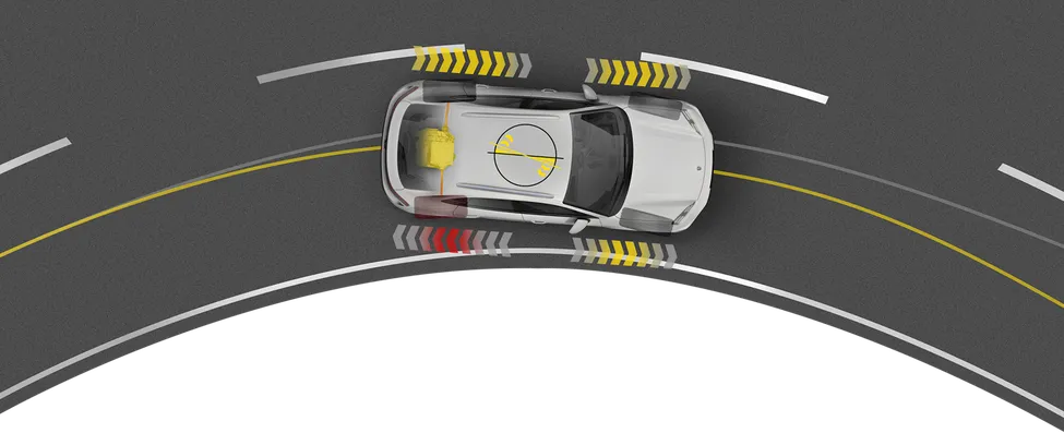 Graphic of Porsche Torque Vectoring Plus (PTV Plus).