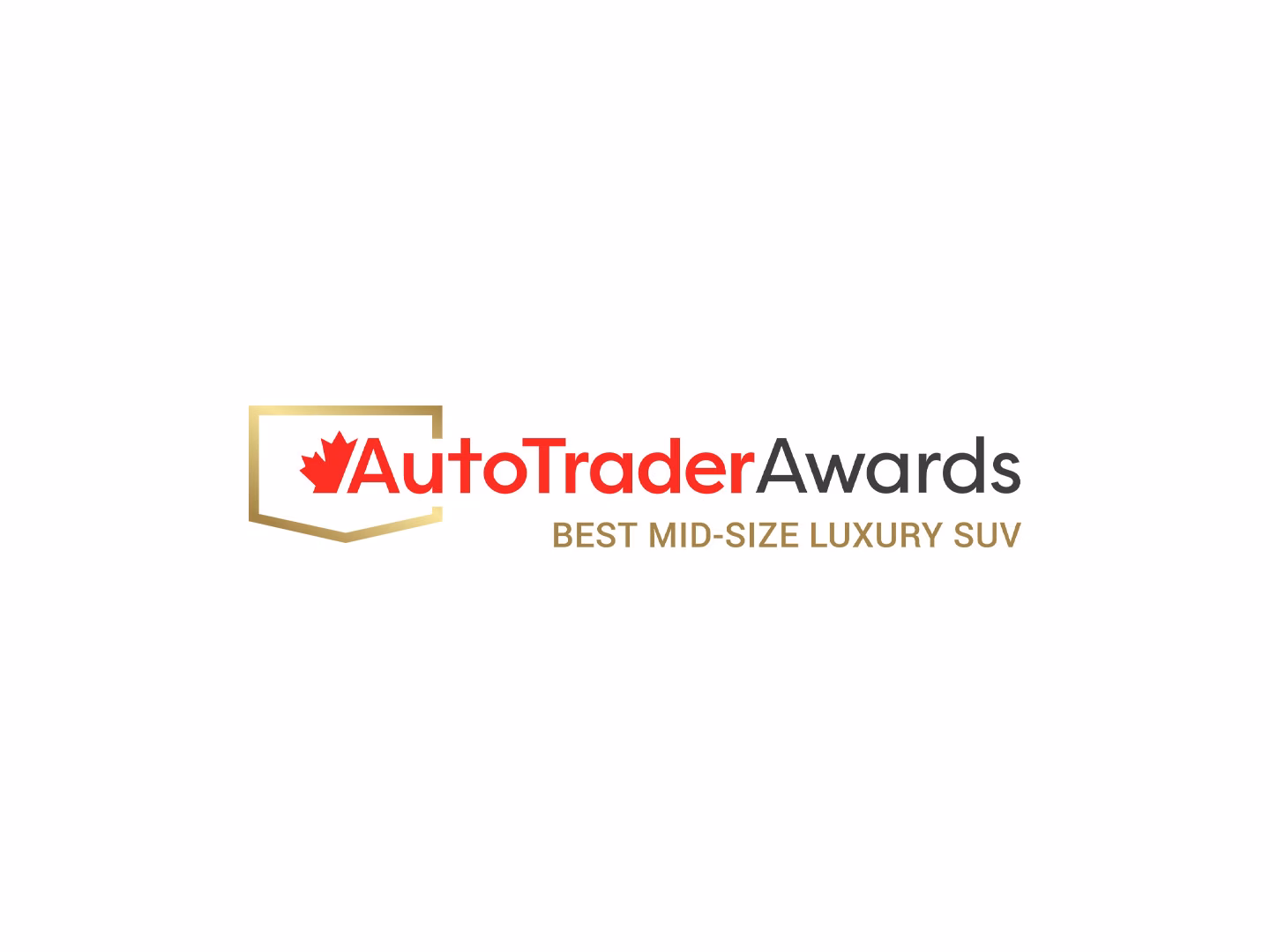 A red, black, and gold AutoTrader award logo.