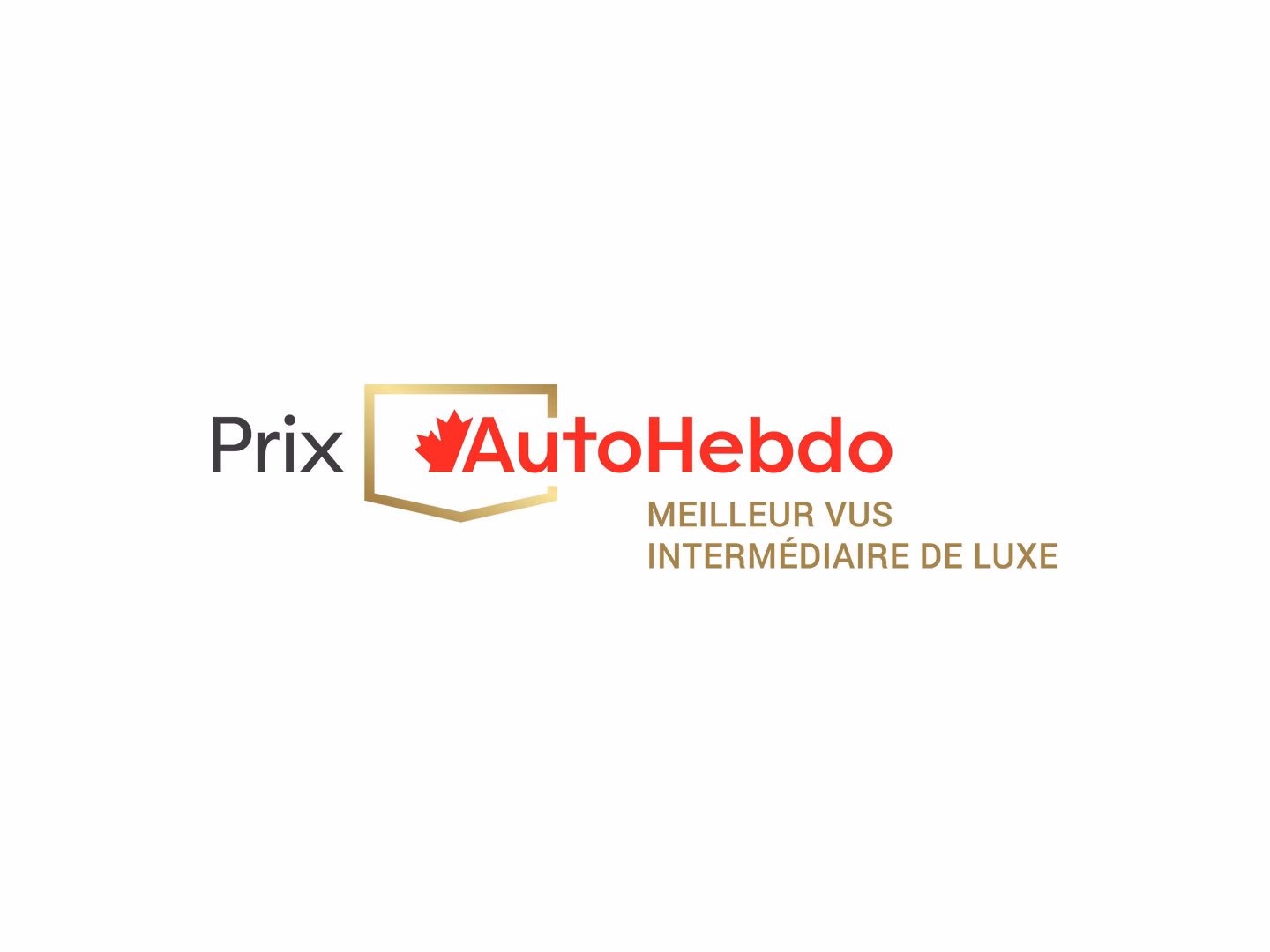 Un logo de prix rouge, noir et or d’AutoHebdo.