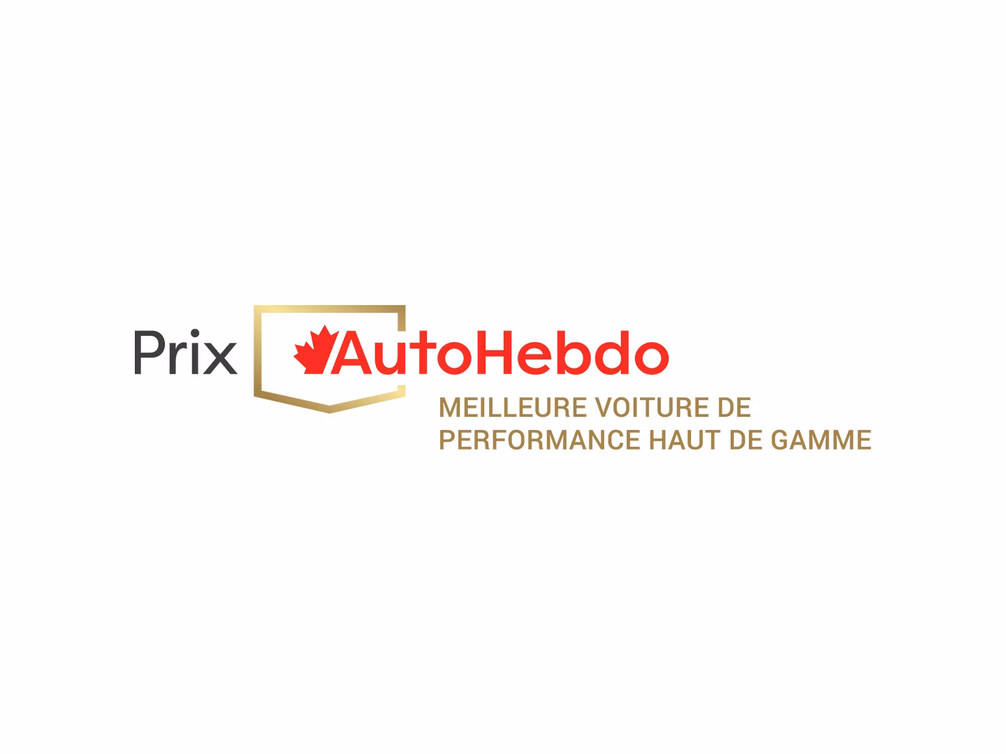 Un logo de prix rouge, noir et or d’AutoHebdo.