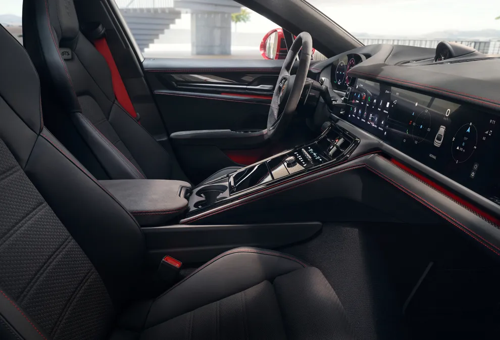 Porsche Panamera GTS interior. View into the cockpit.
