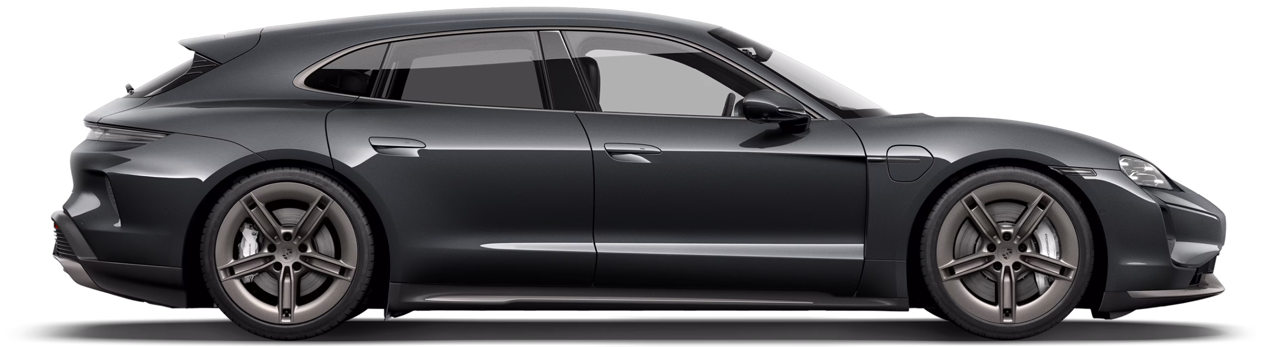Porsche Taycan Turbo Sport Turismo im Profil / Seitenansicht.