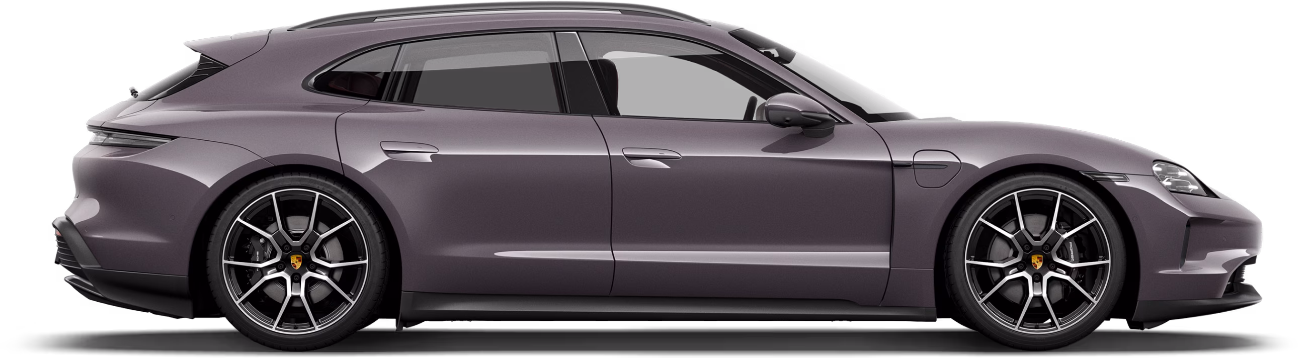 Porsche Taycan 4S Sport Turismo in Provence in profile / side view.