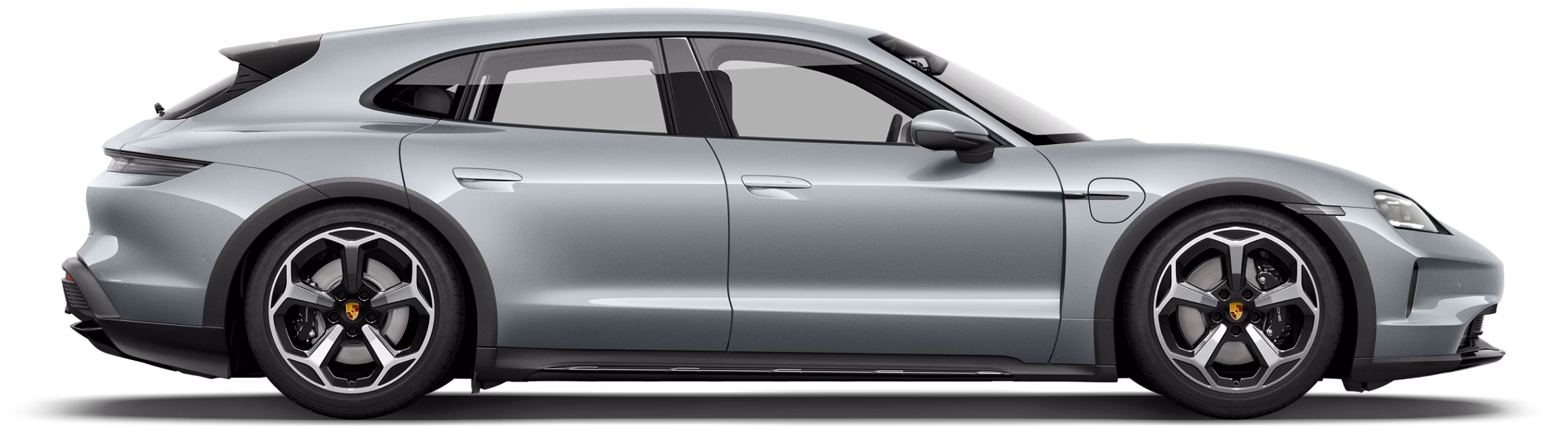 Porsche Taycan 4 Cross Turismo im Profil / Seitenansicht.