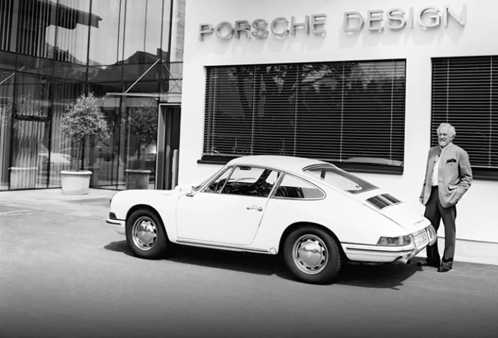 Historical photo of the Porsche Design Studio.