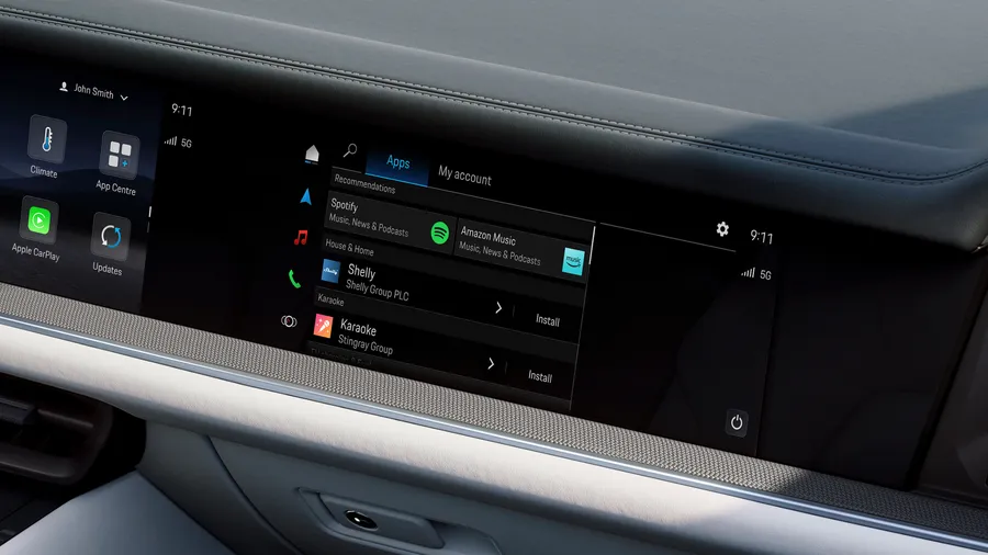 Porsche Cayenne passenger display