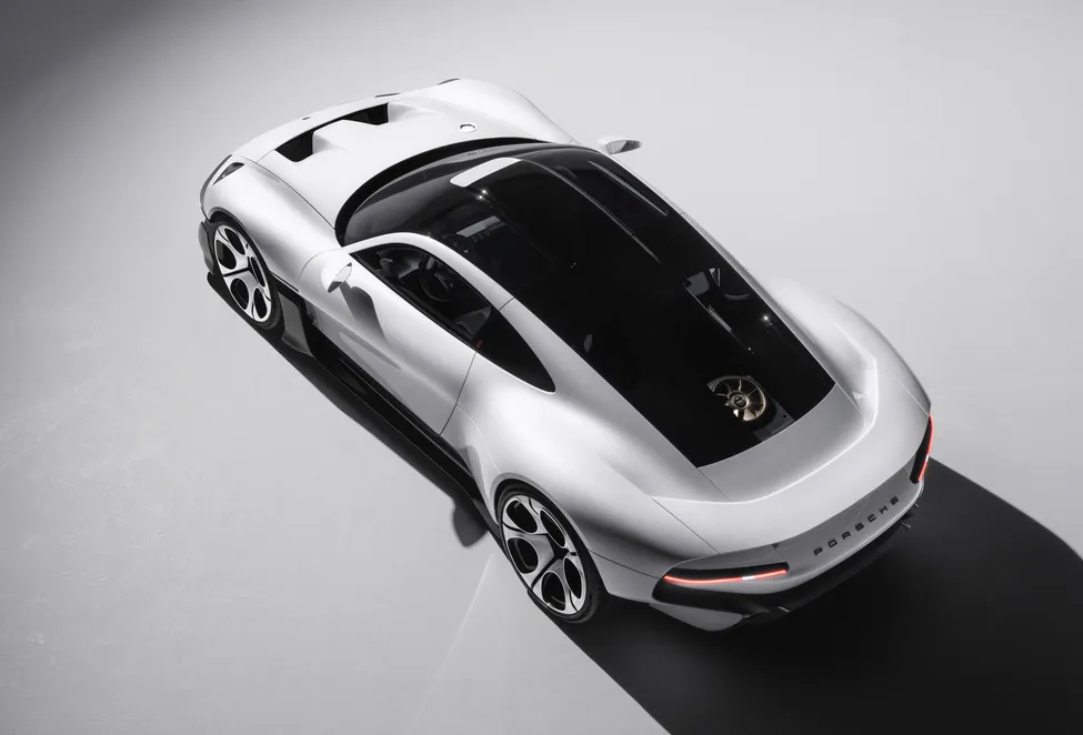 A top-down view of the Porsche Mission S.