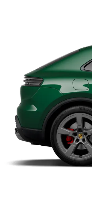 Porsche Macan 4S in Oak Green Metallic in profile/side view.