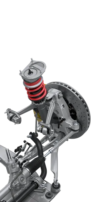 Graphic of the aero bars on the front axle of the Porsche 911 GT3.