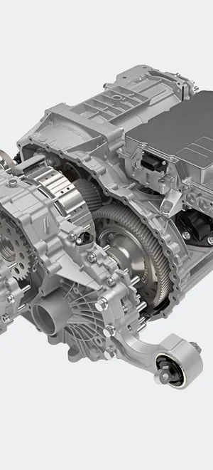 Grafik des Getriebes beim Porsche Taycan.