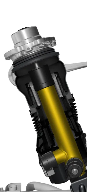 Gráfico técnico del chasis del Porsche Taycan GTS.