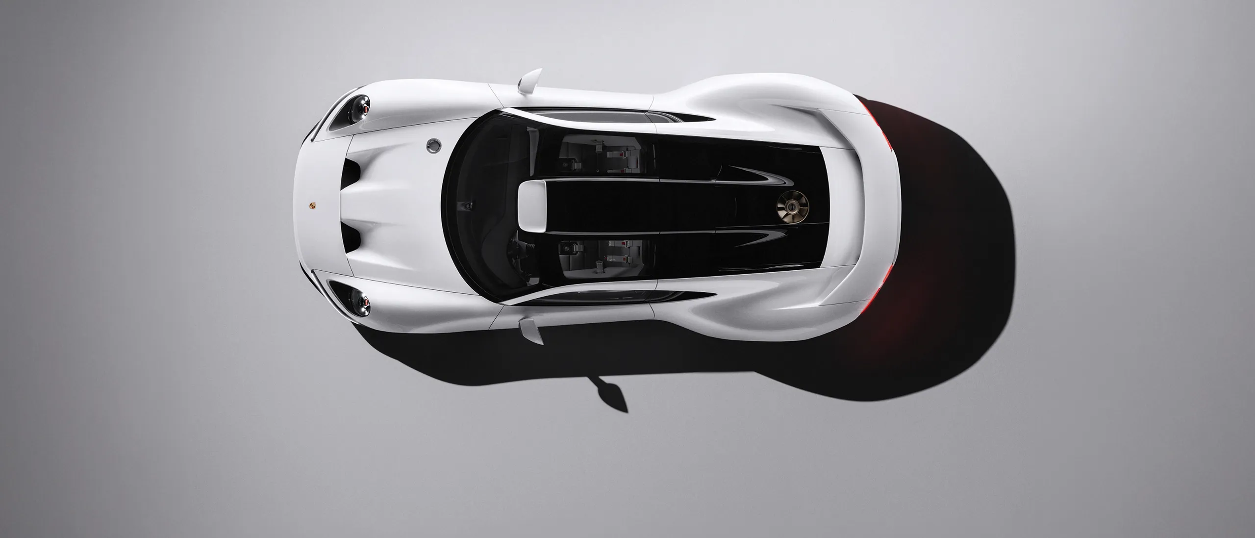 Blick von oben auf den Porsche Mission S.