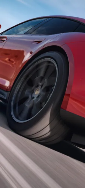 Dessin technique du châssis de la Porsche Taycan GTS.