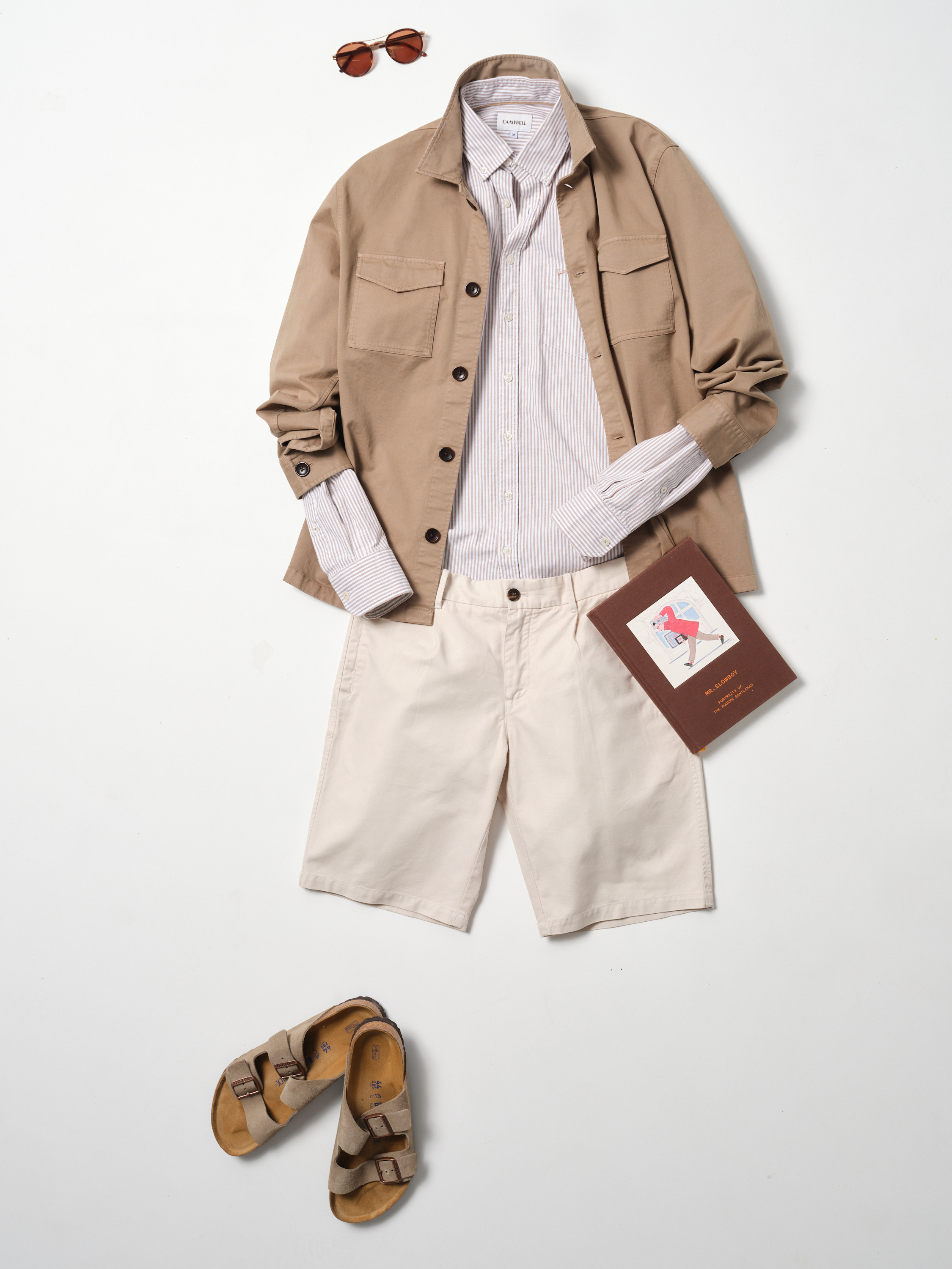 Campbell outfit shop the look, shorts and dress shirt