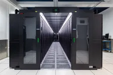 enter view of a APC by Schneider datacenter cold-corridor in dc2scale-par2-paris-velizy