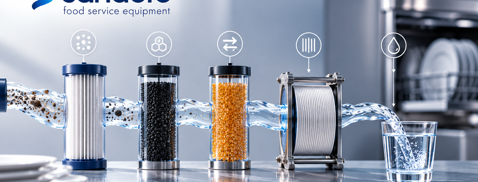 Effiziente Wasseraufbereitung basiert auf unterschiedlichen physikalischen und chemischen Technologien. Dieser Artikel erklärt die Grundlagen moderner Wasseraufbereitung, zeigt die Funktionsweise der wichtigsten Verfahren und ordnet sie im professionellen Einsatz in Gastronomie und Großküchen ein.