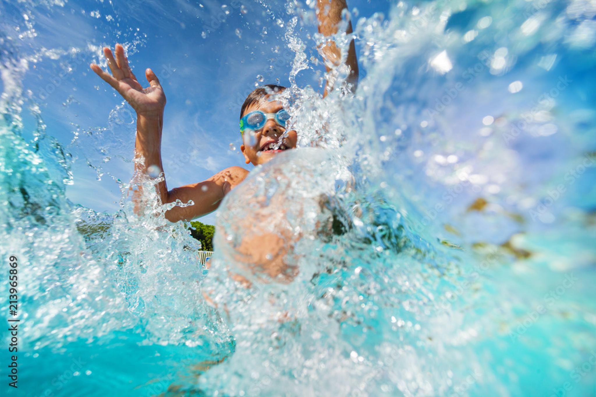 boy in pool
