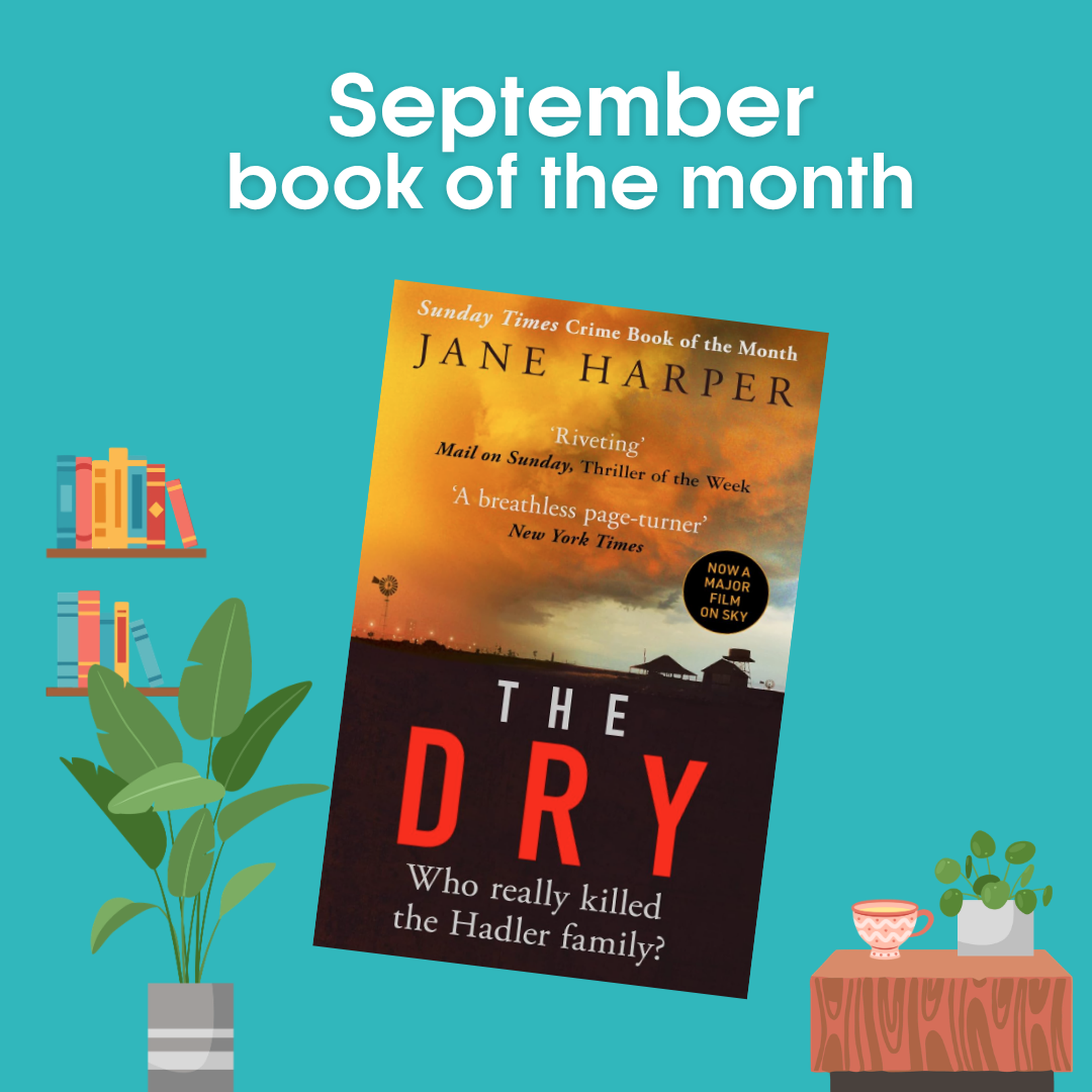 A book cover of The Dry by Jane Harper