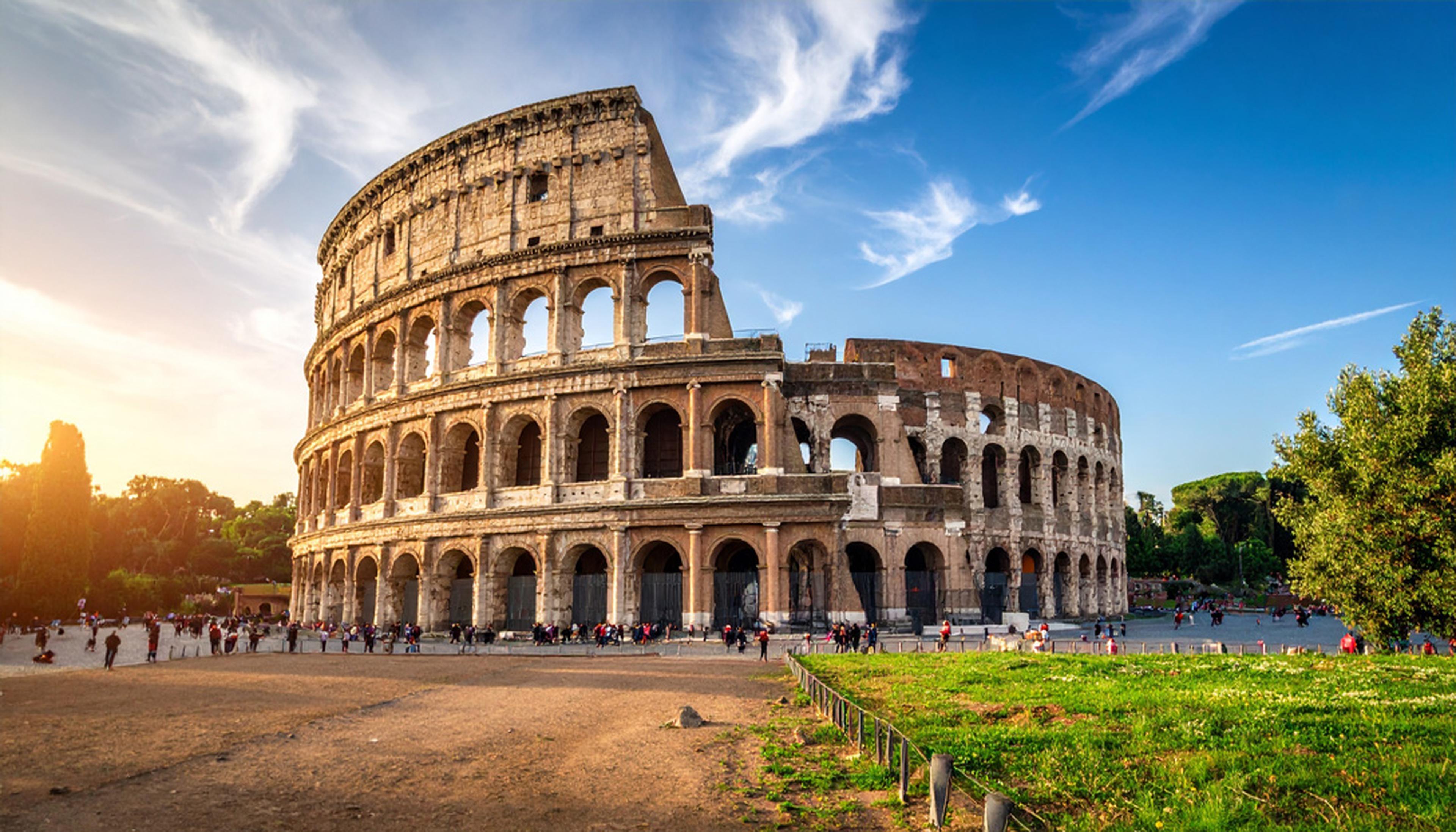 A view of the Colosseum in Rome Italy