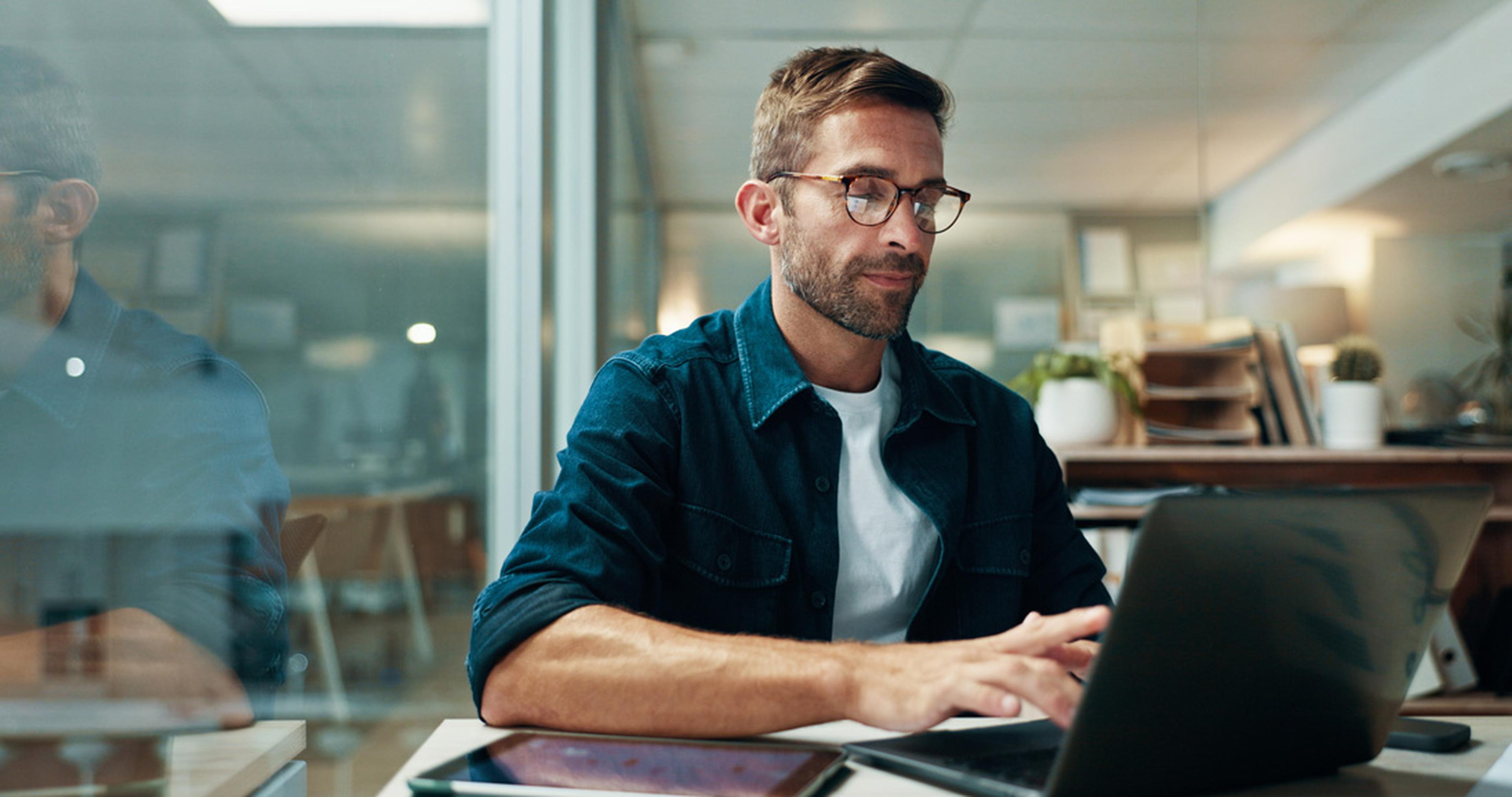 Man on a laptop