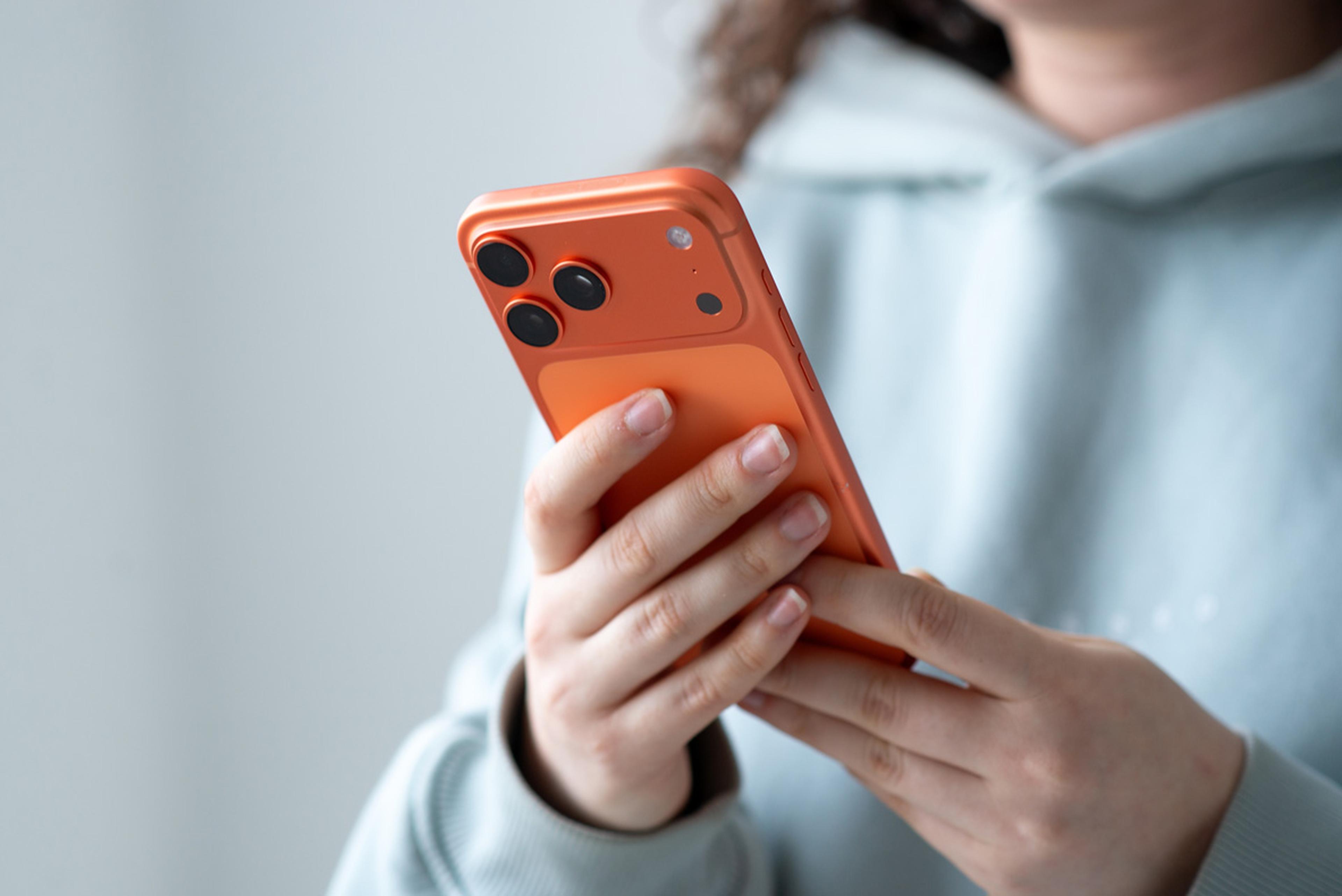 Lady on her iphone