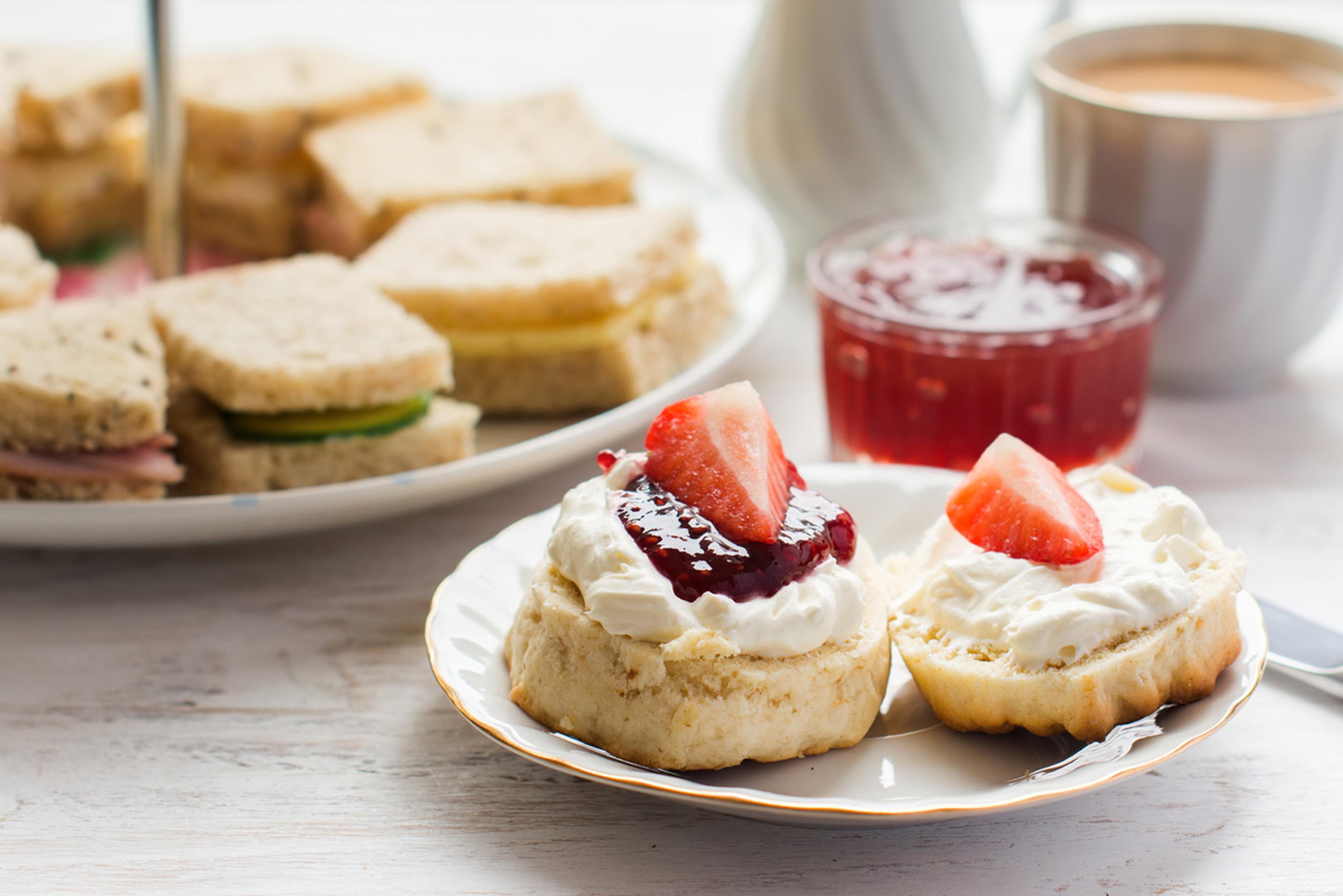 Afternoon tea on a table