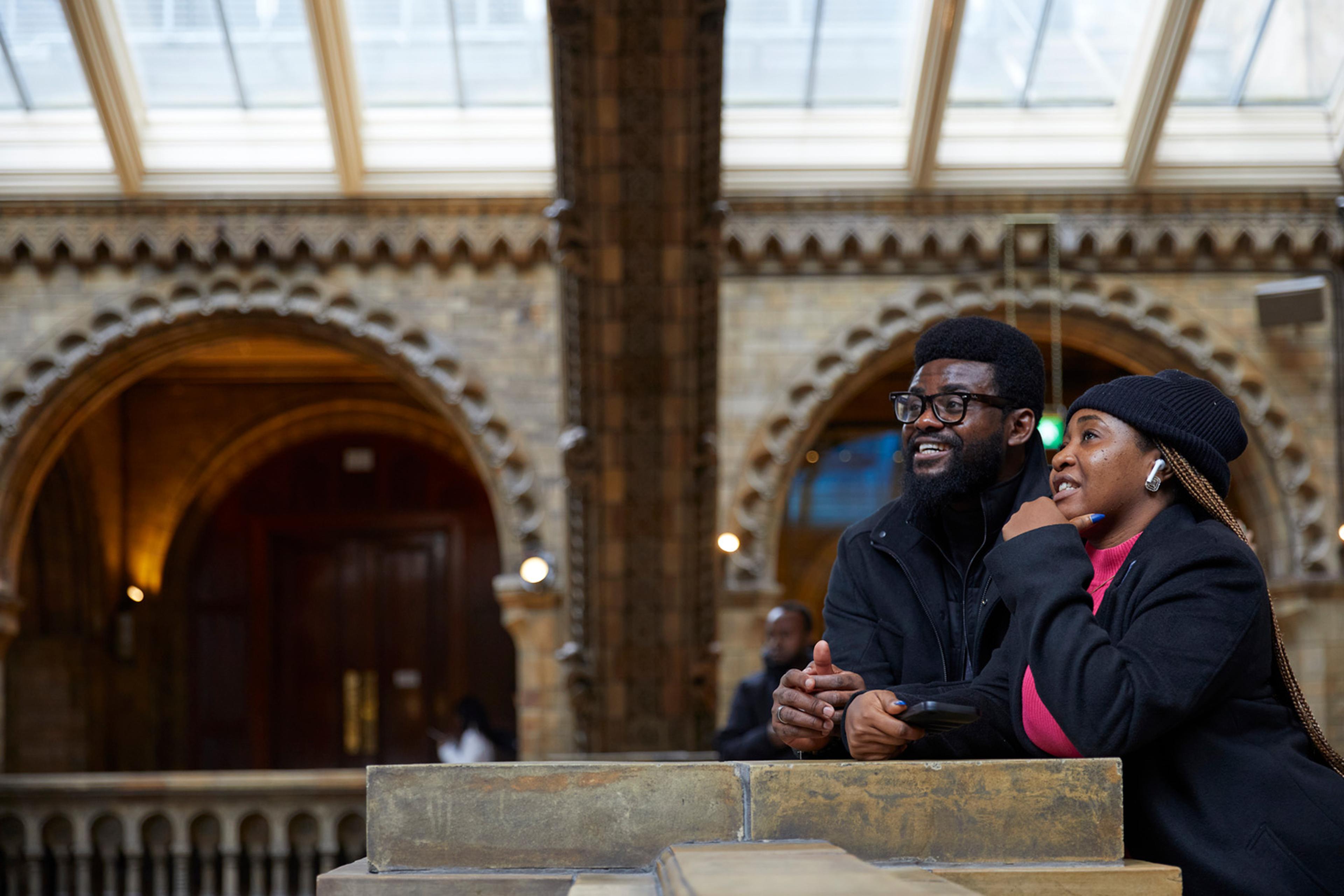 Couple enjoying an exhibition