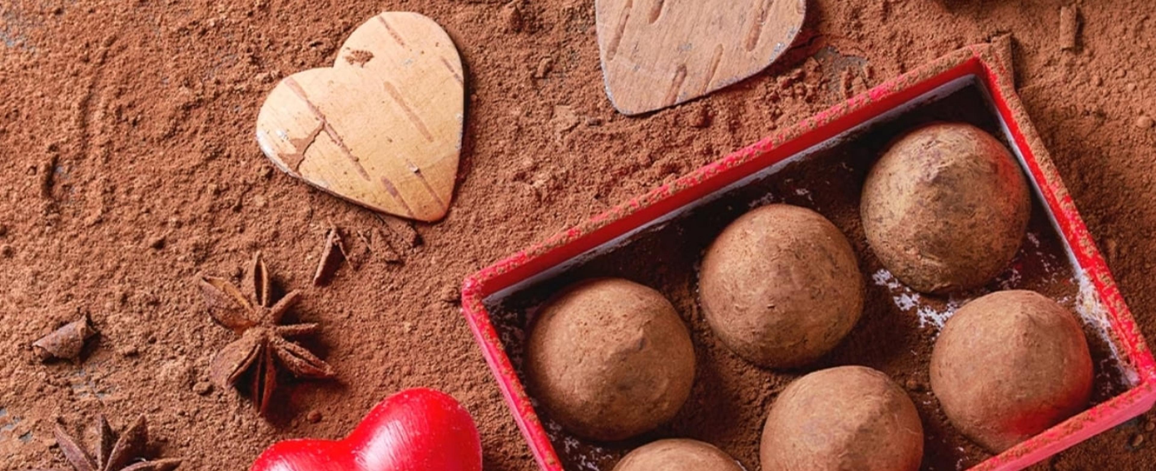 Selection of chocolate truffles