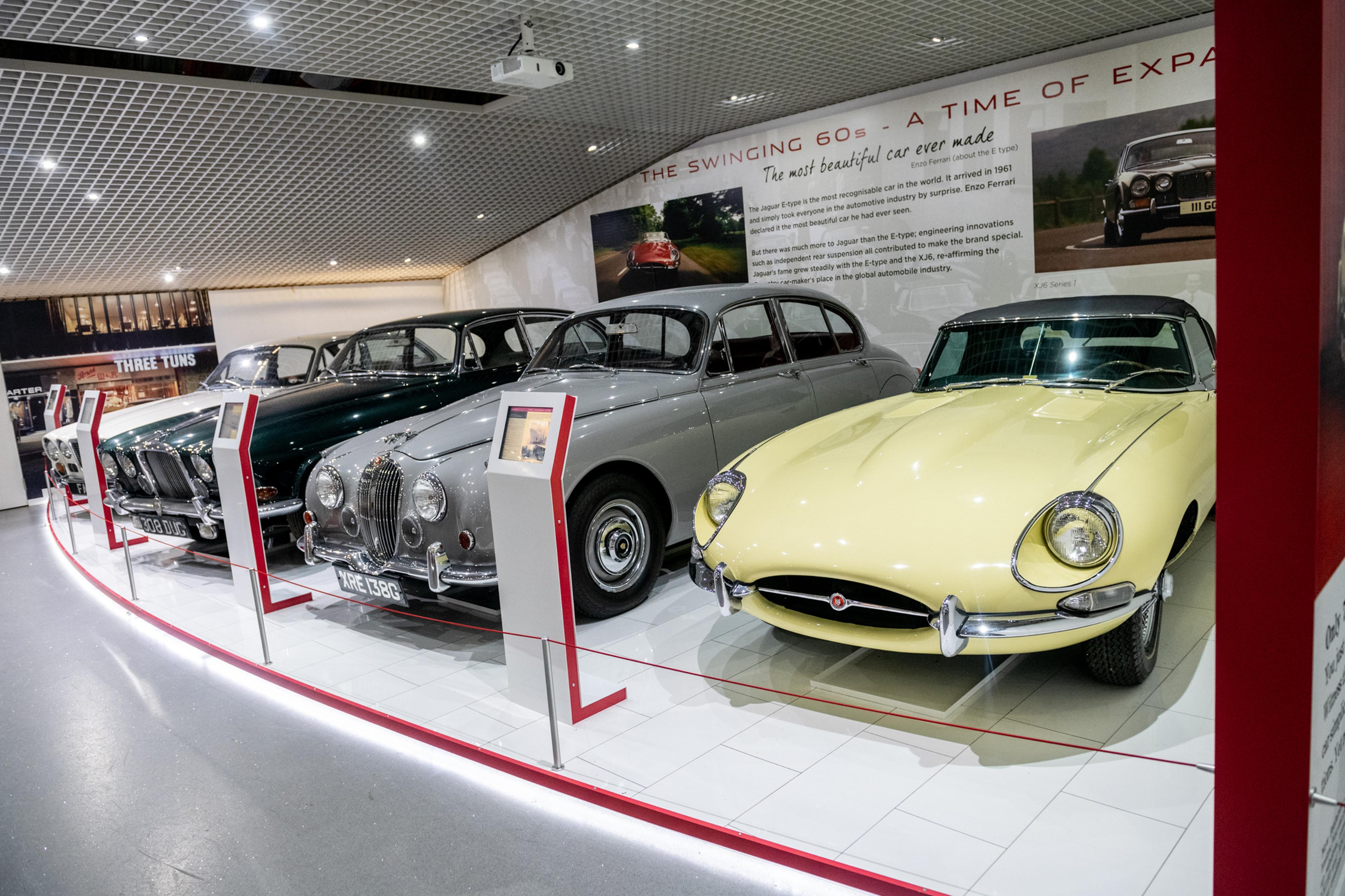 display of cars at coventry museum