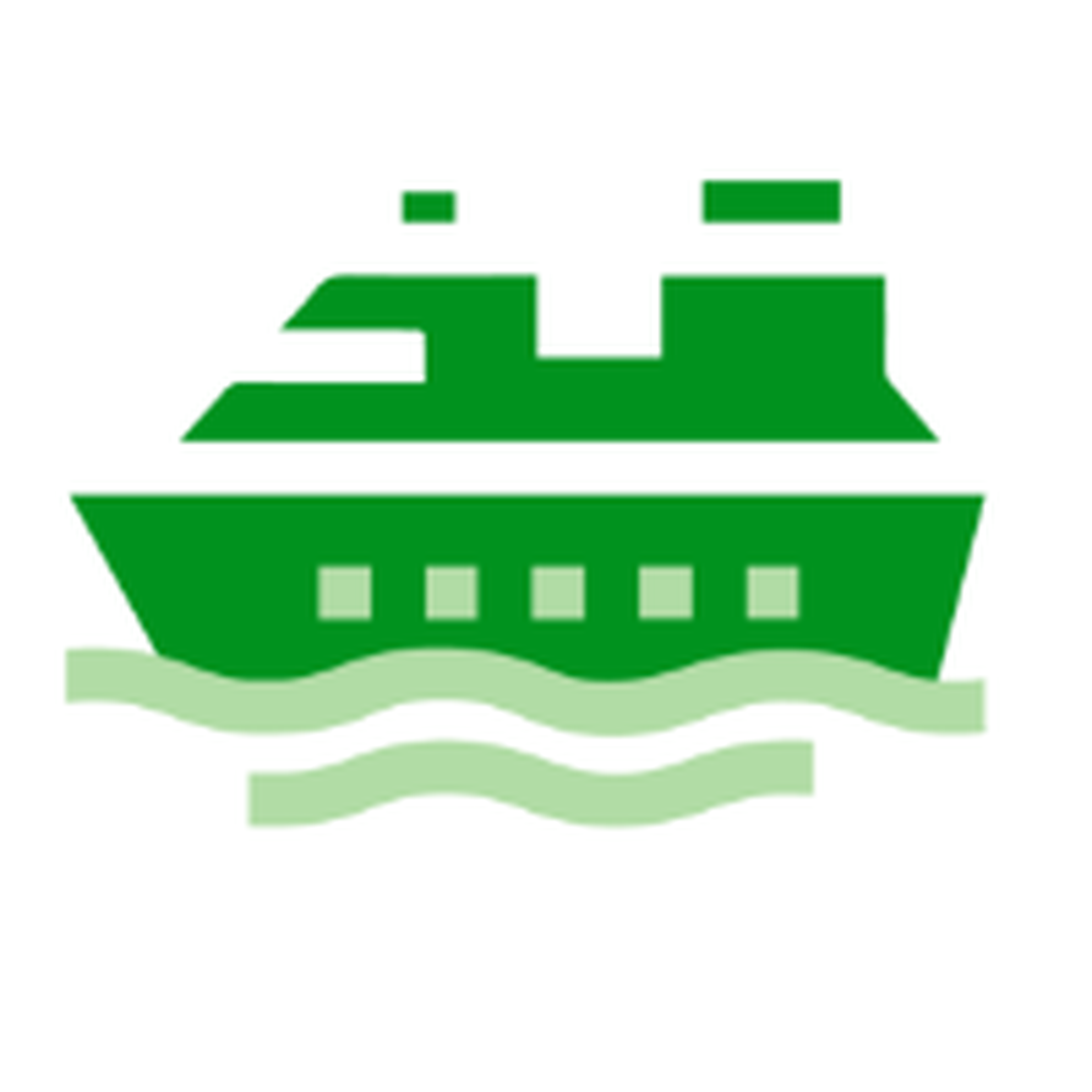 icon of a boat on the sea