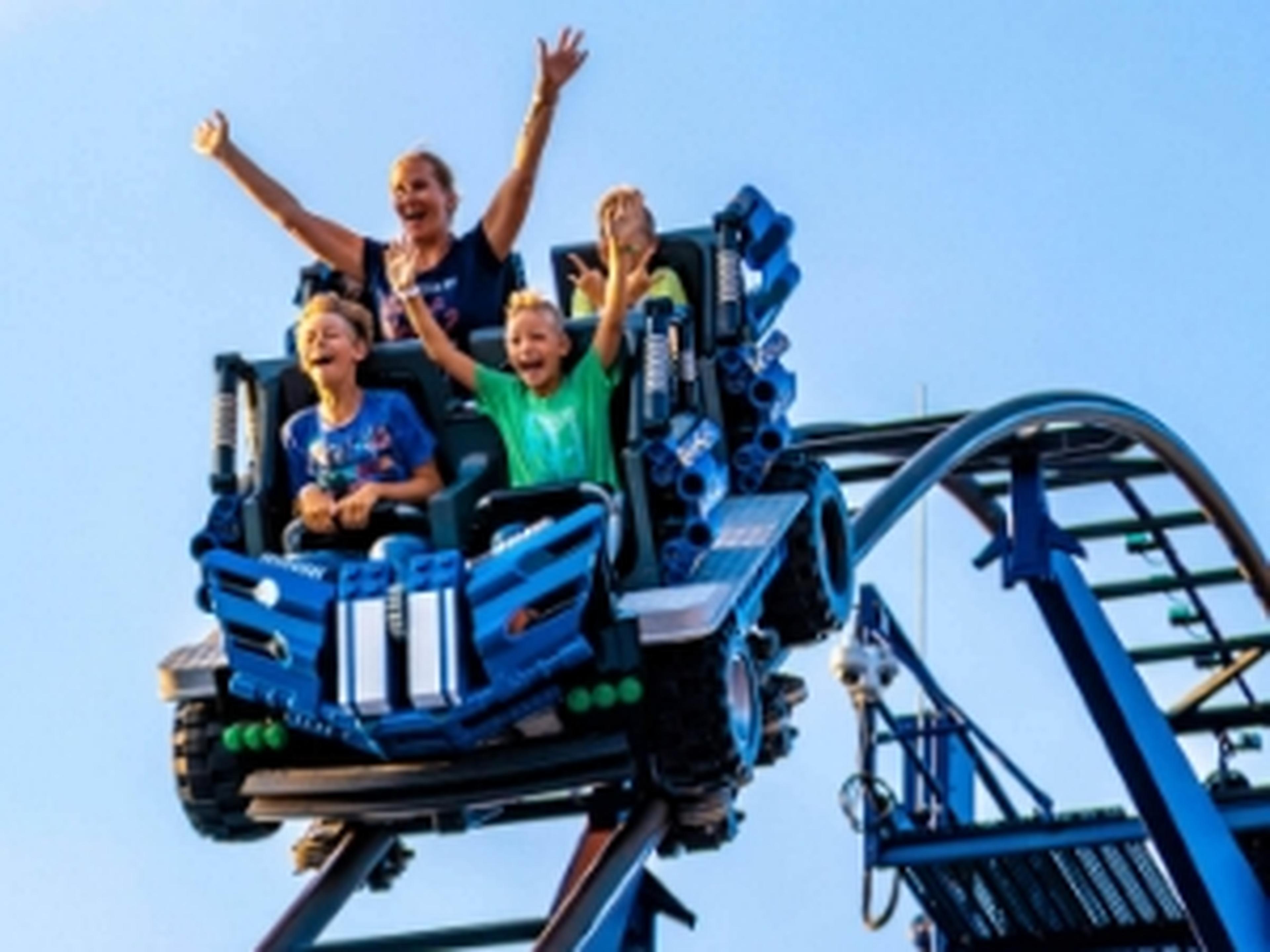 Family on a rollercoaster