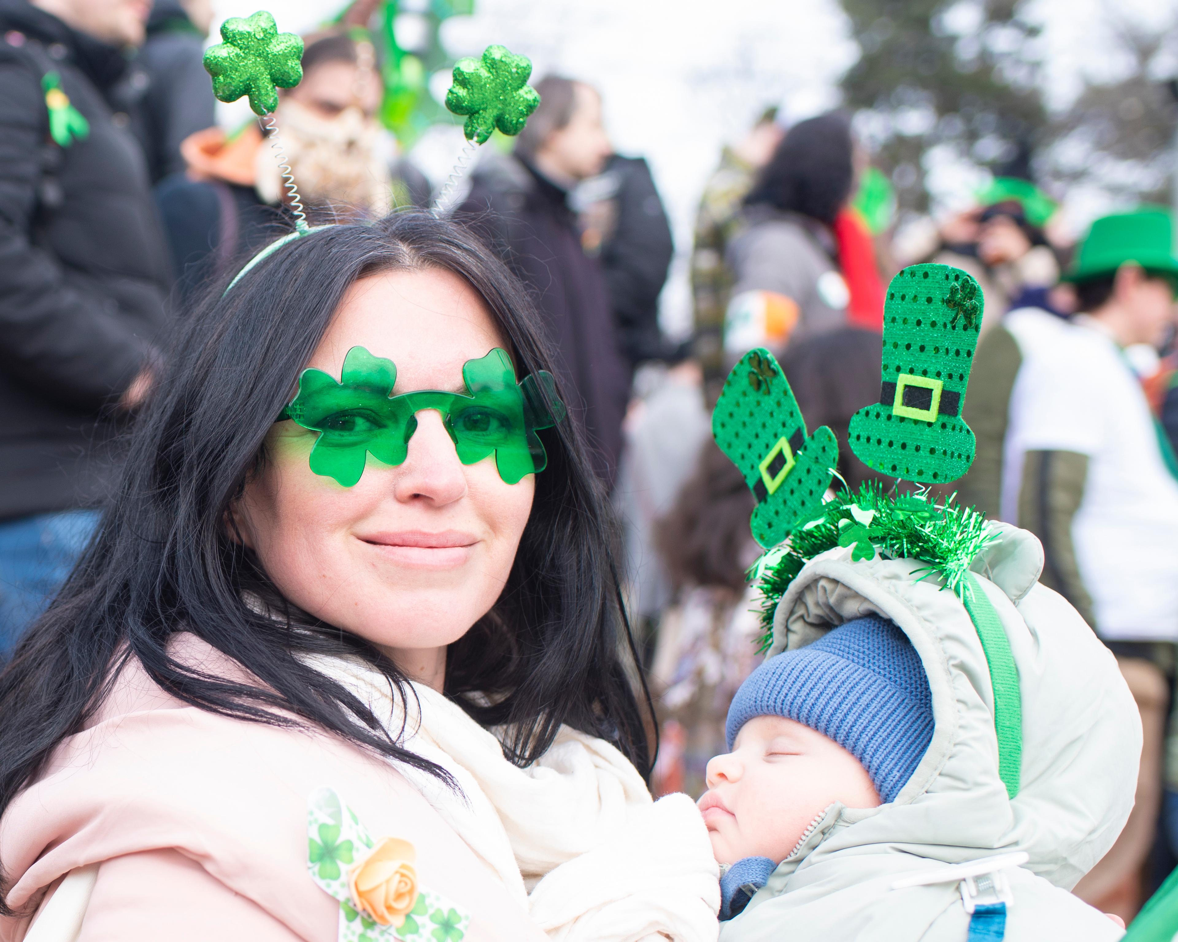 woman celebrating st patricks day