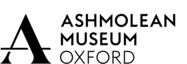 This image shows the official logo of the Ashmolean Museum in Oxford, featuring a bold black "A" alongside the museum’s name in a clean sans-serif typeface.