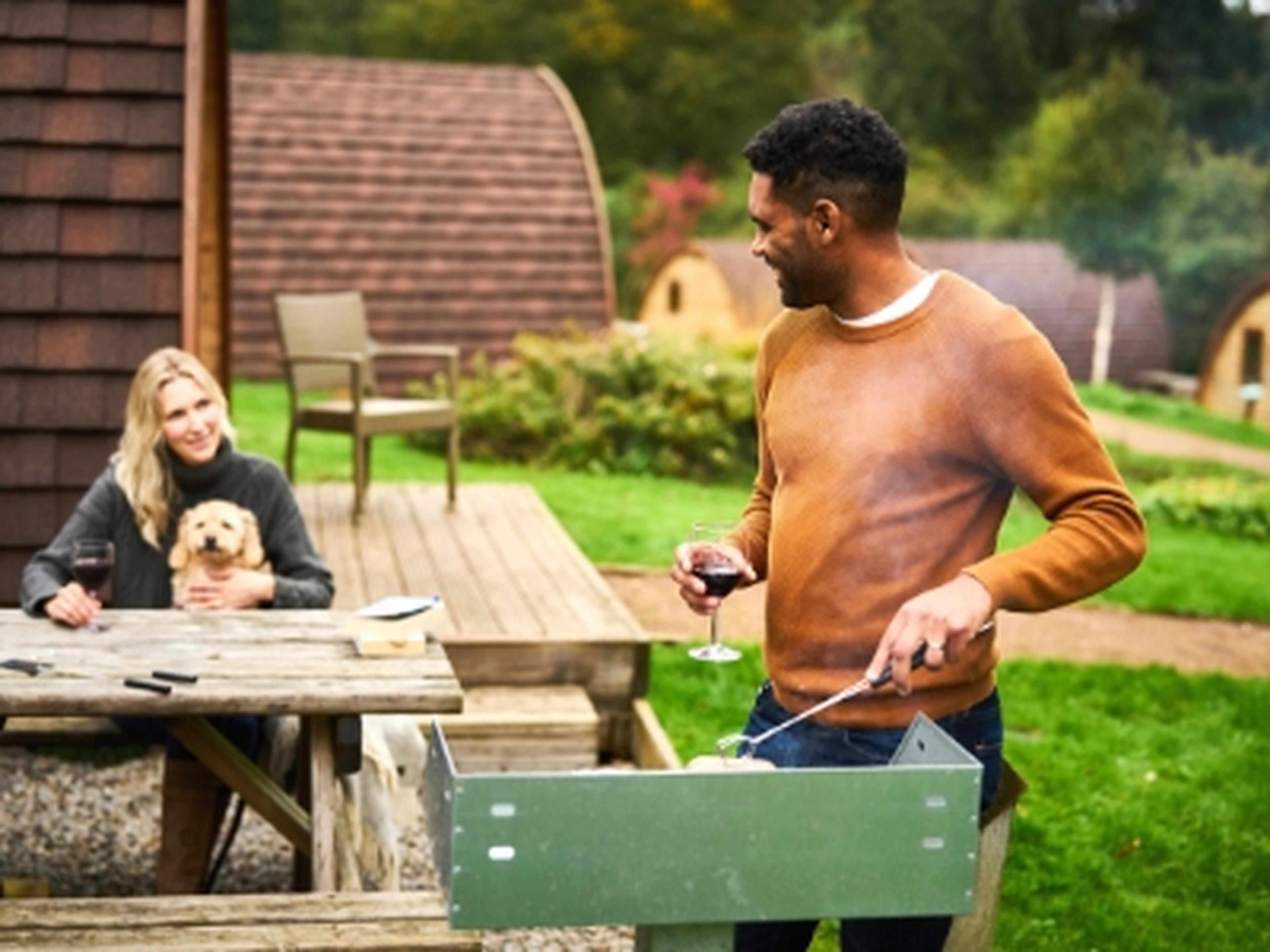 Family having a BBQ at Whitemead Forest Park
