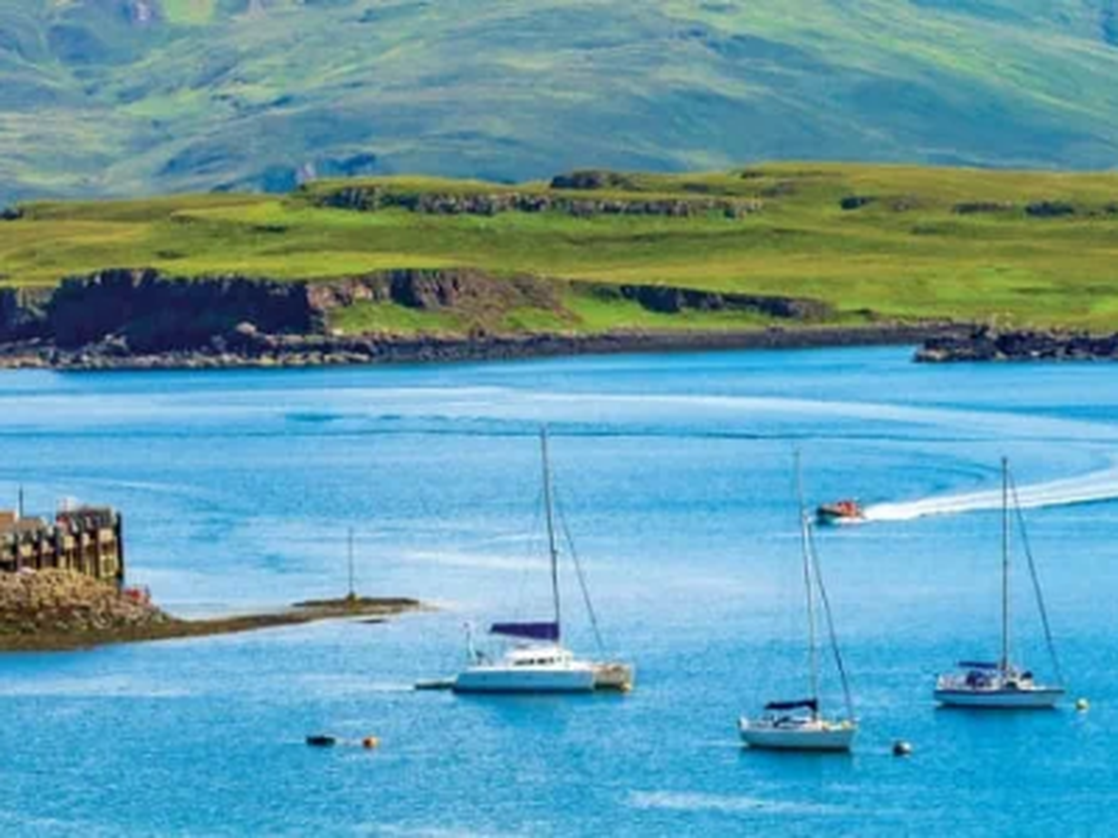 Fishing boats in a harbour