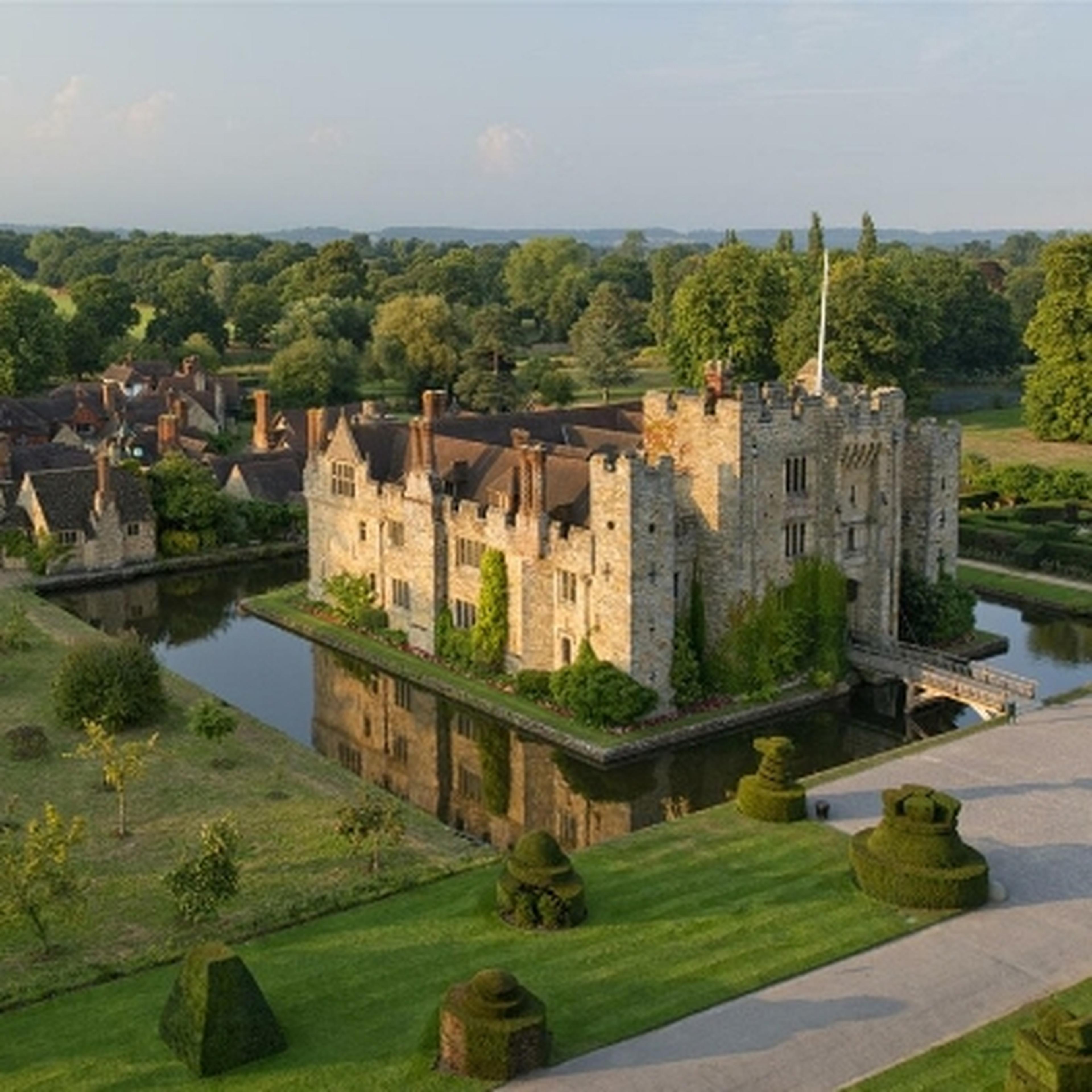 Aerial shot of Hever Castle