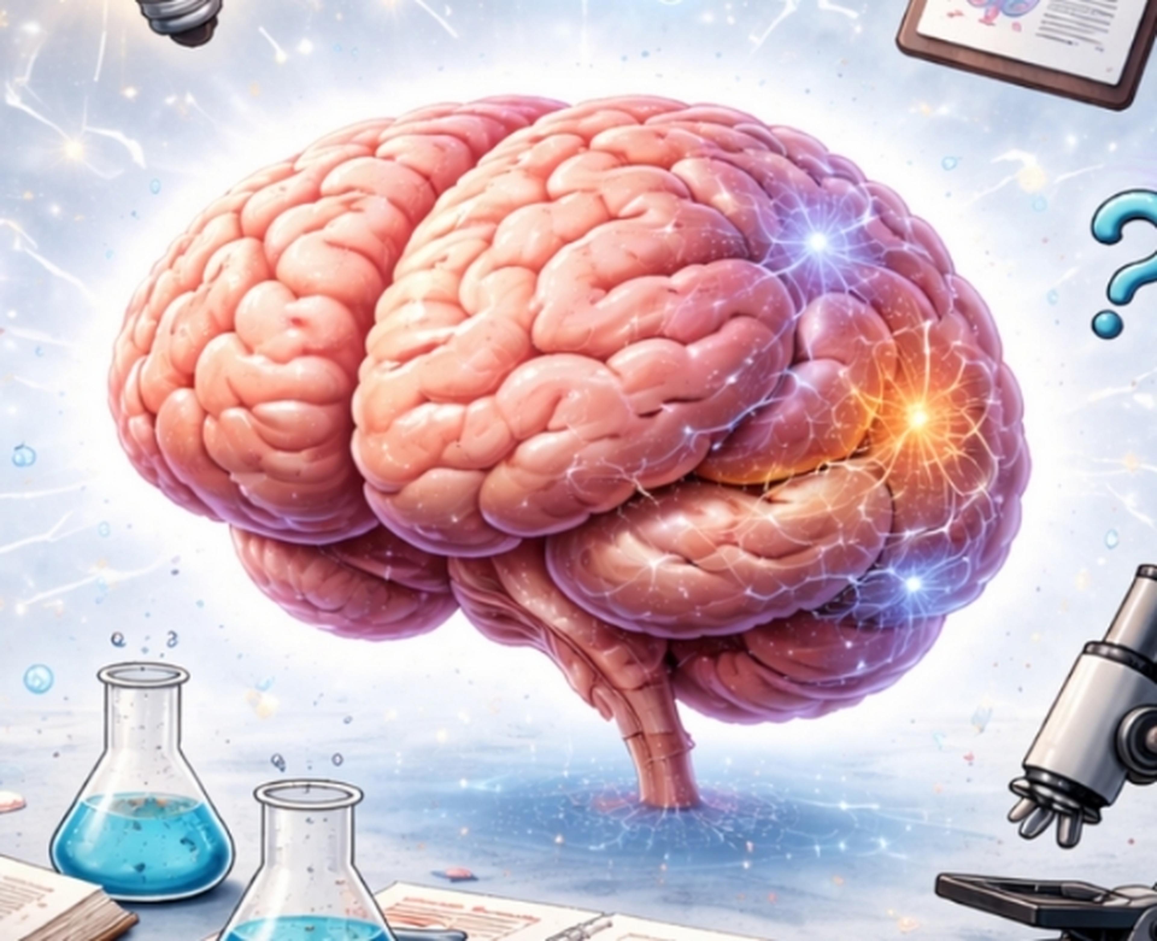 Graphic of an illustrated brain