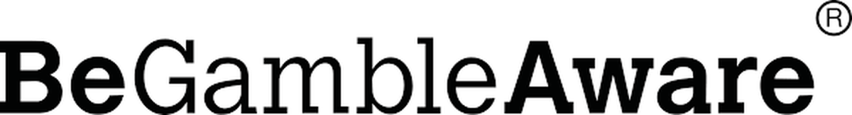 Black text "BeGambleAware" with a registered trademark symbol on a white background.