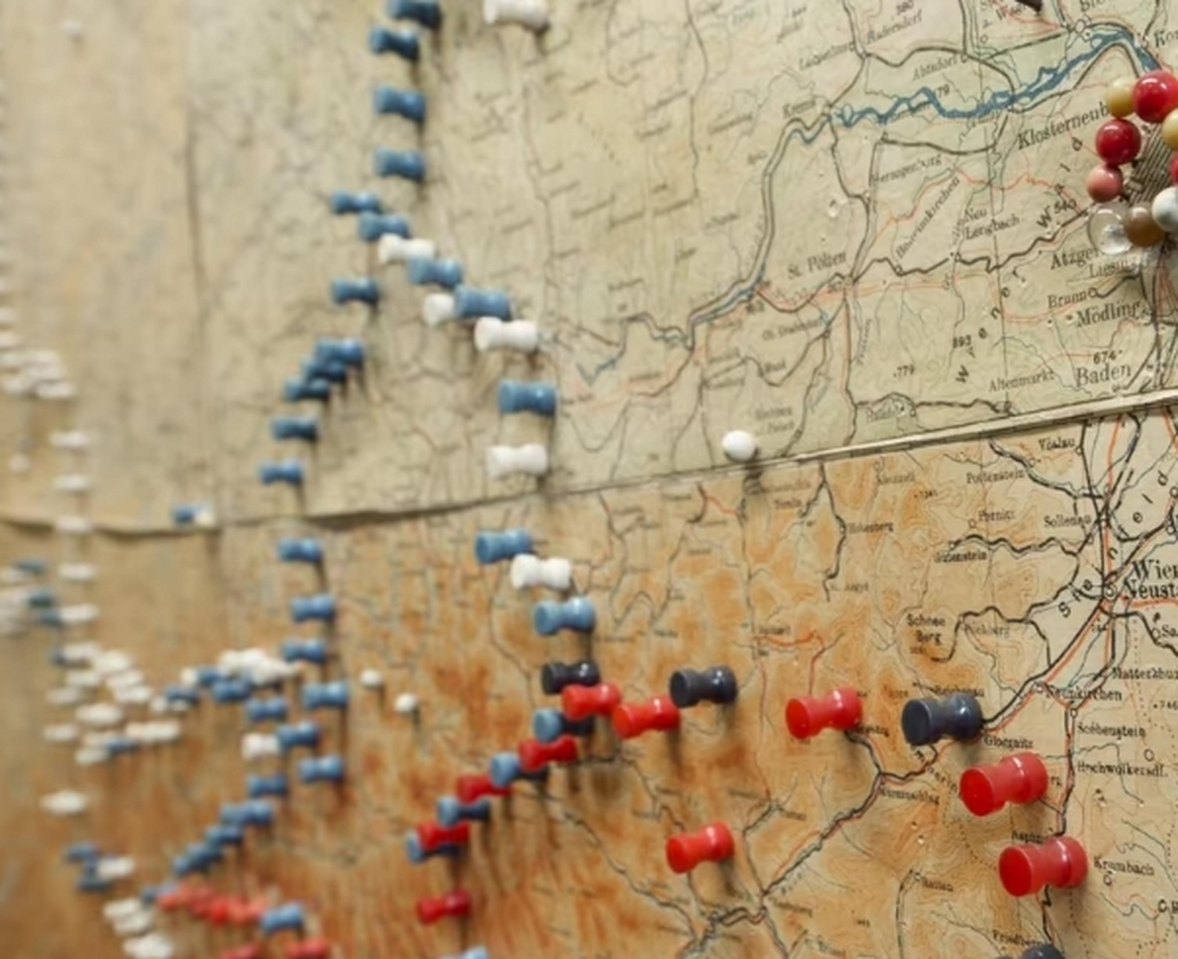 War map in the Churchill War Rooms