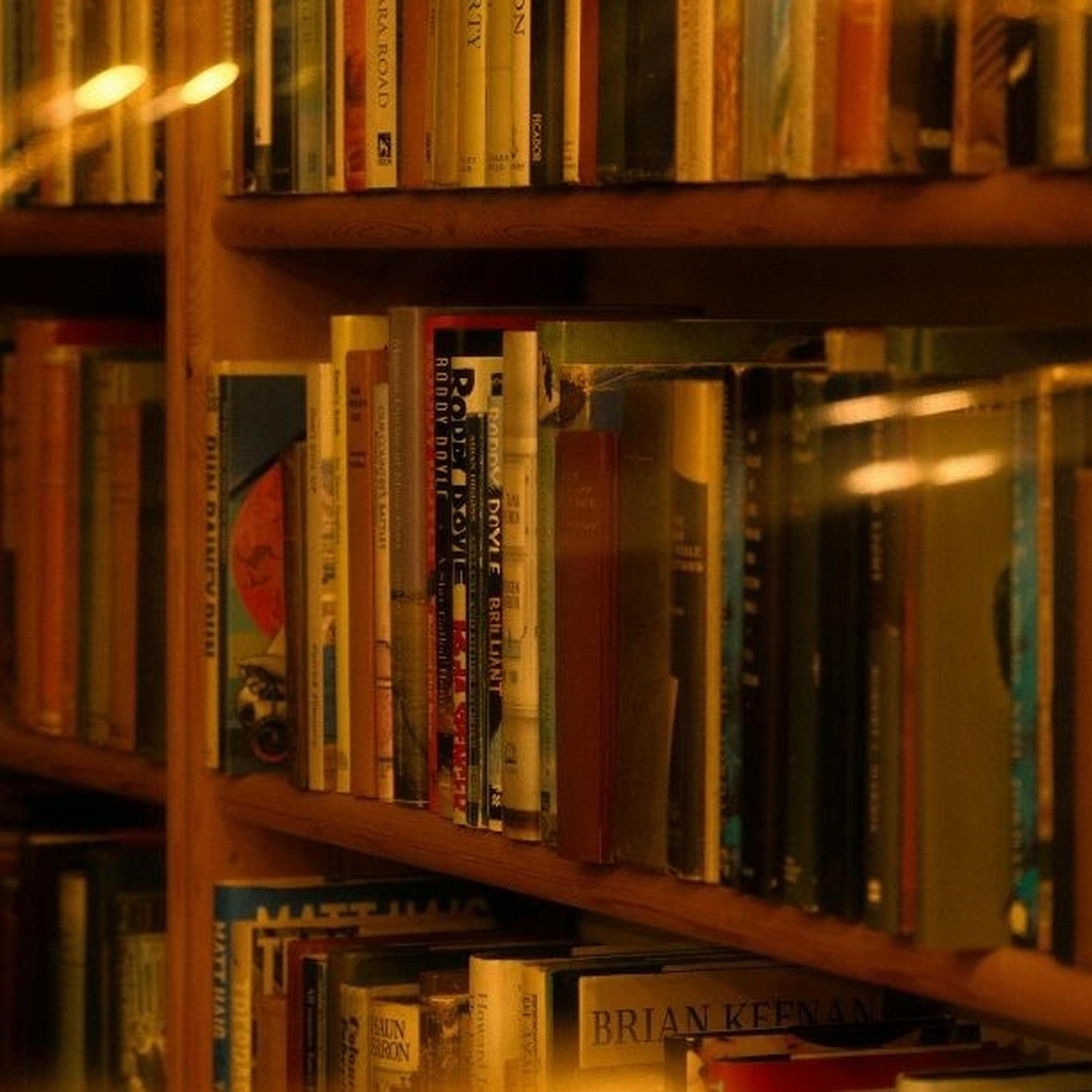 Selection of books on a bookcase