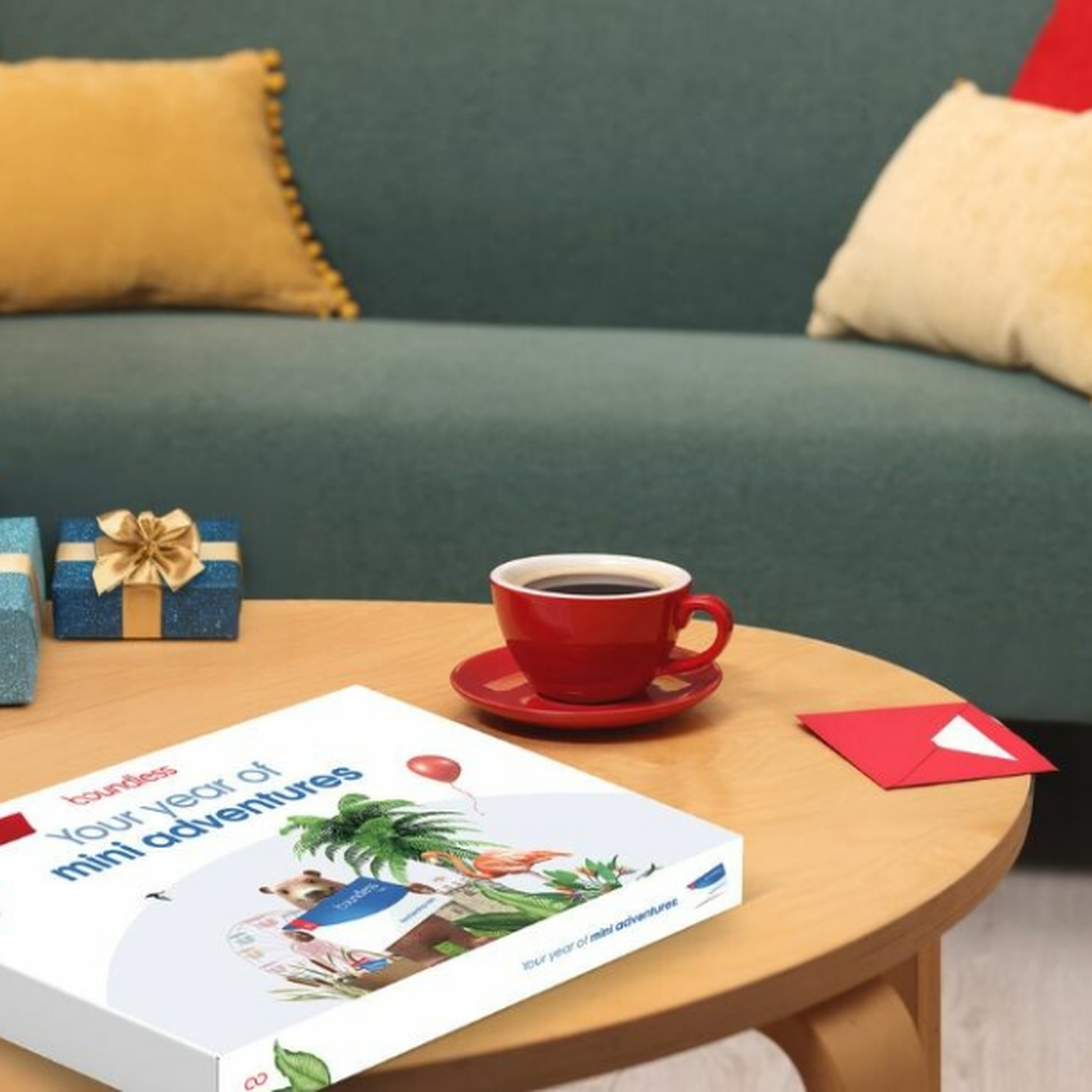 Boundless Gifting box on a coffee table