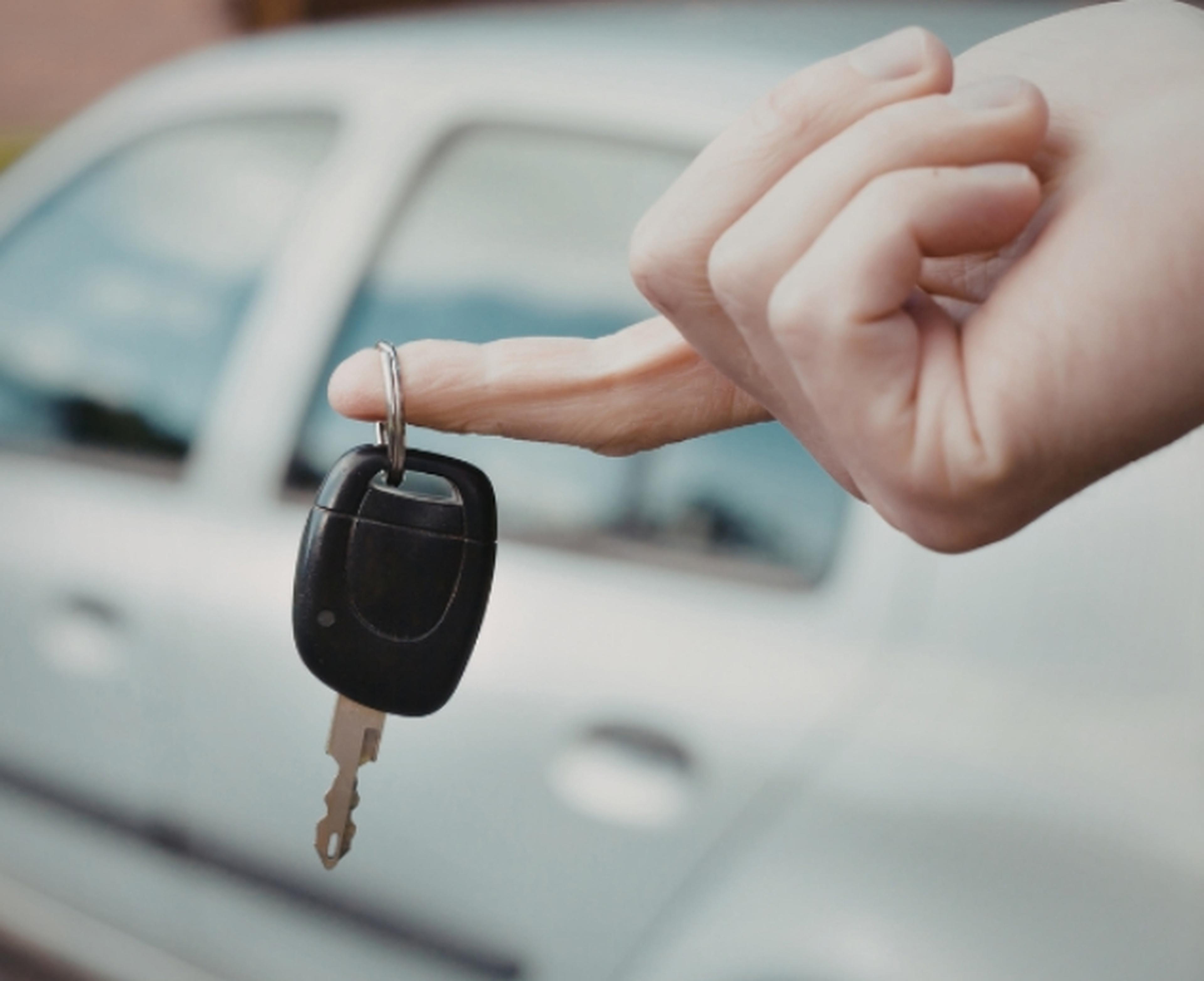 Close up of a car door key