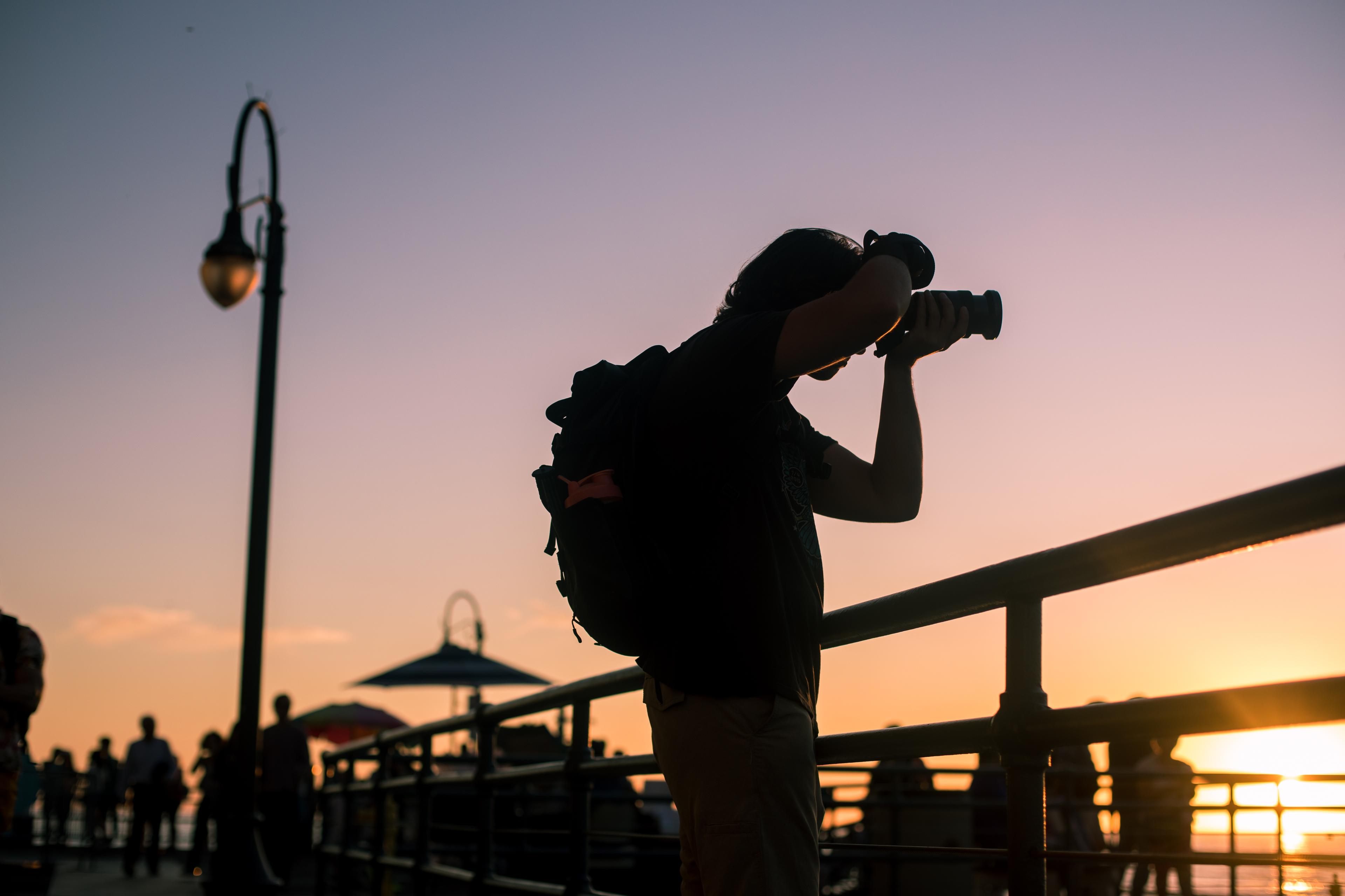 photographer on bridge